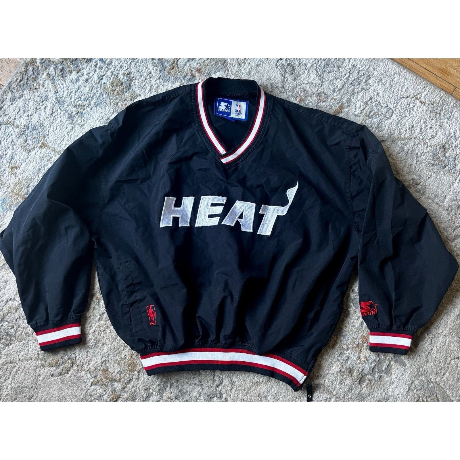 Starter Miami Heat Starter Windbreaker Pull Over Large 90’s Vintage Size US L / EU 52-54 / 3 - 1 Thumbnail