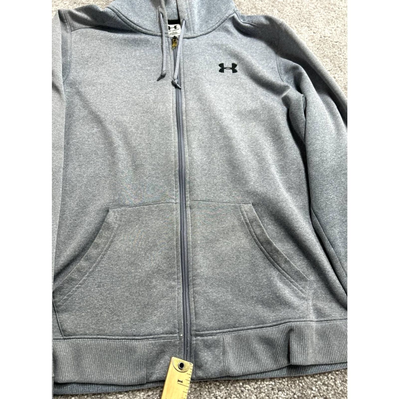 Under Armour Under Armour Hoodie Womens Large Gray Full Zip Logo Embroidered Athleisure L Size L / US 10 / IT 46 - 6 Thumbnail