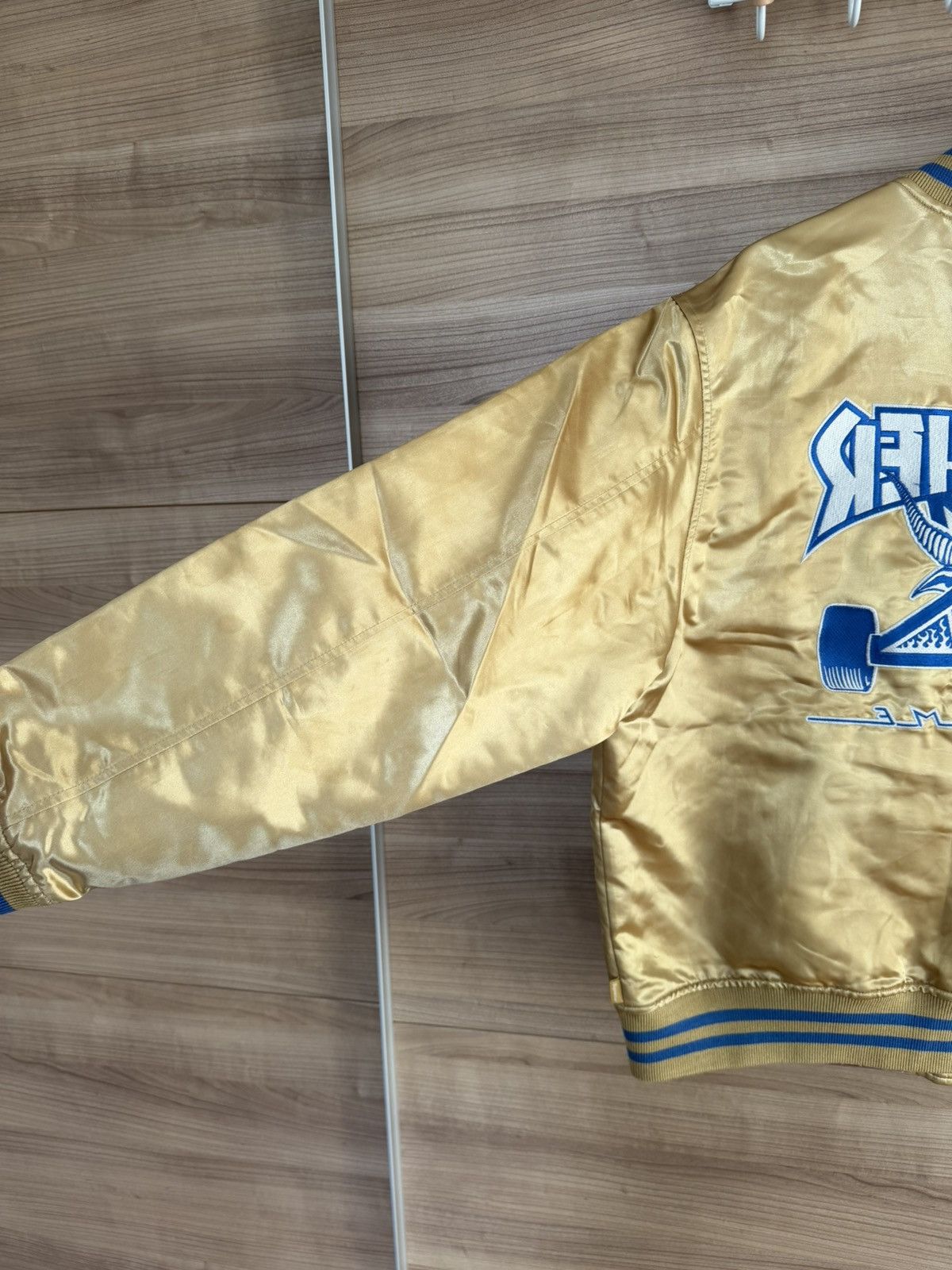 Supreme Supreme x Trasher Satin Bomber Jacket Gold Size US L / EU 52-54 / 3 - 8 Thumbnail