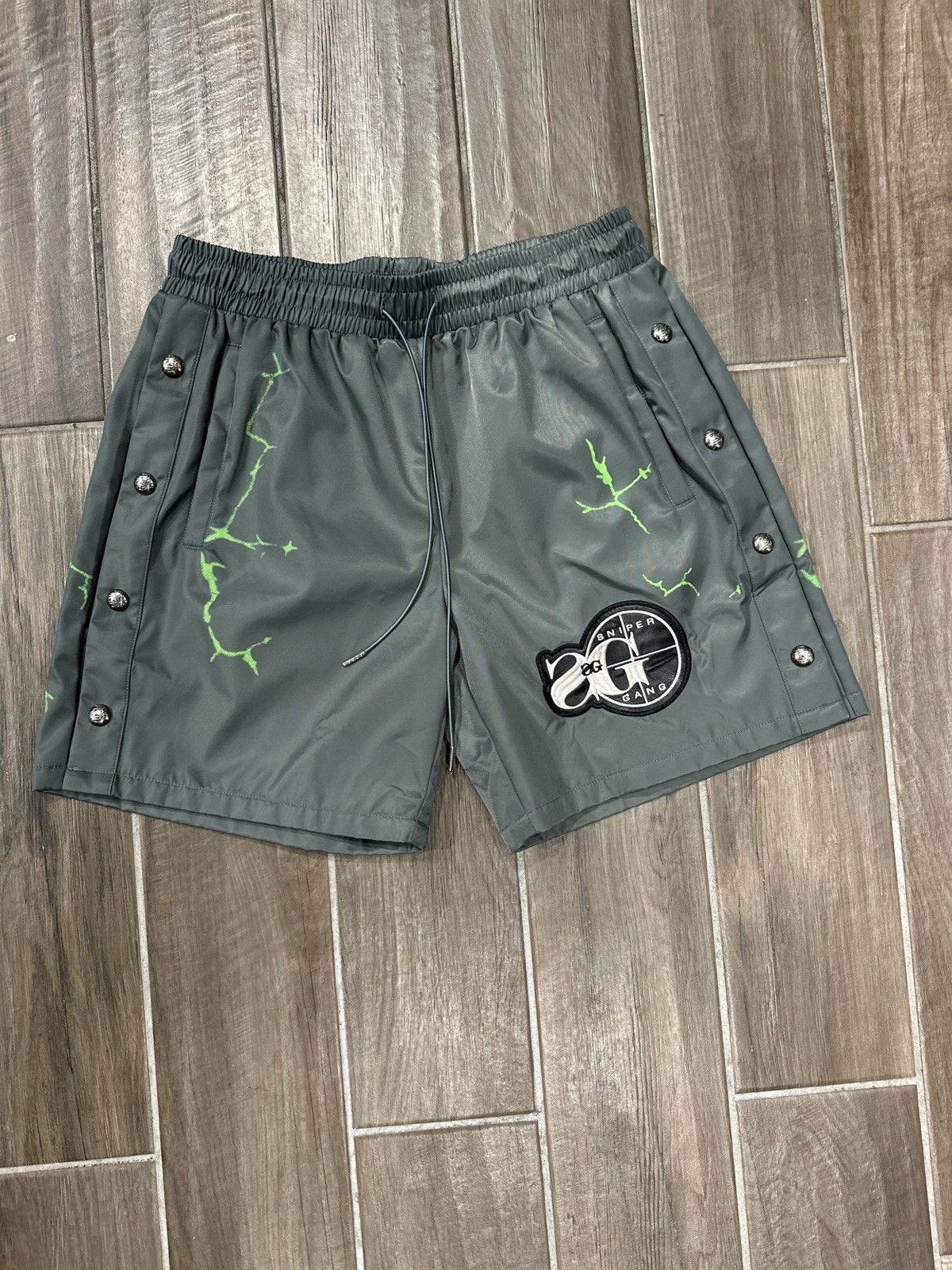 TRIPLE SEVENS TRIPLE SEVENS X SNIPER GANG 7SNIPER NYLON SHORTS GREY Size US 38 / EU 54 - 1 Thumbnail