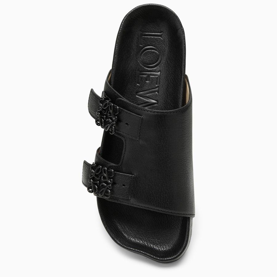 Loewe o1d2blof0824 Leather Slide in Black Size US 10 / IT 40 - 3 Thumbnail