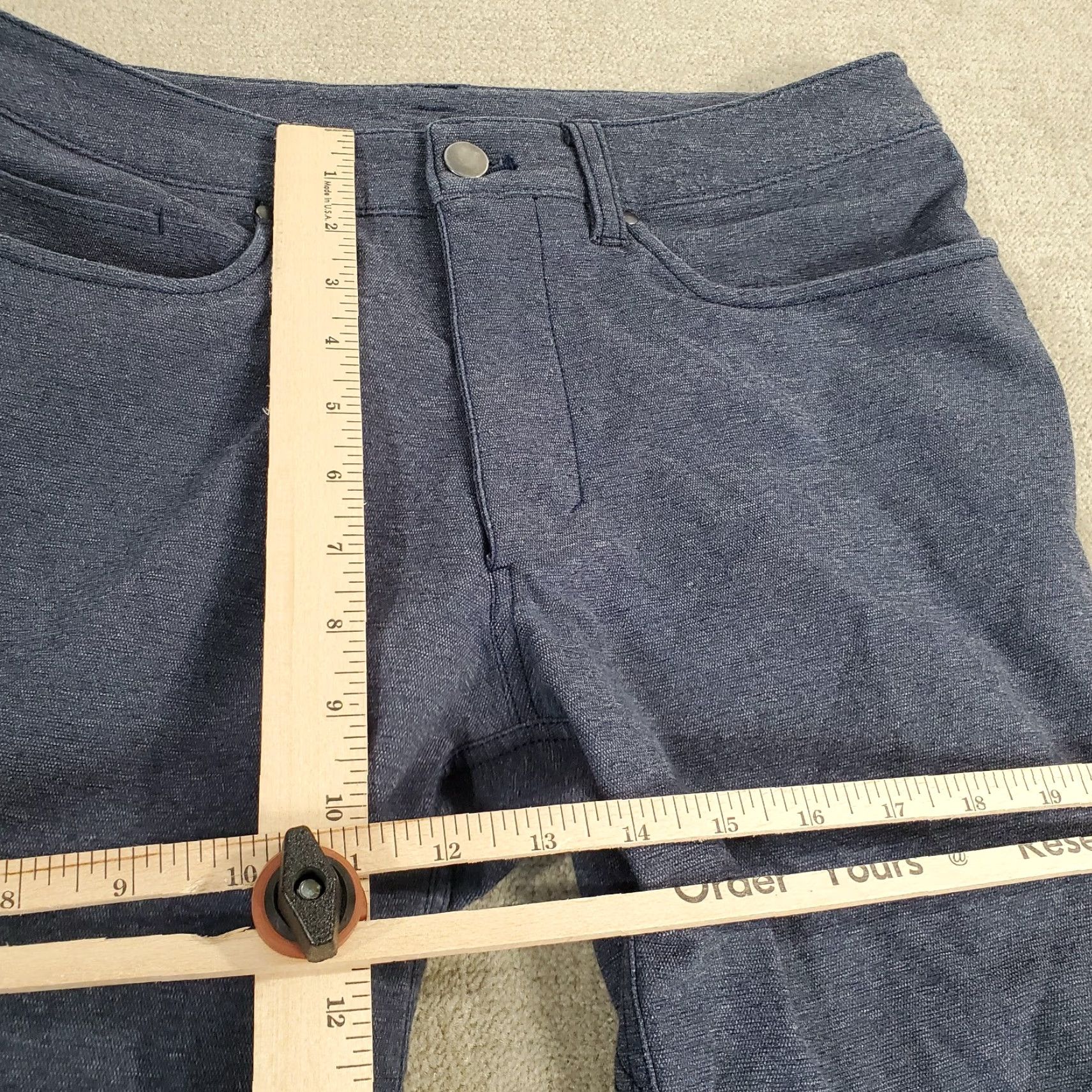 Lululemon Lululemon ABC Pant Skinny Tech Mens 30x31 Blue Heather Flat Front Logo Pants Chino Vintage No Size US 30 / EU 46 - 4 Thumbnail