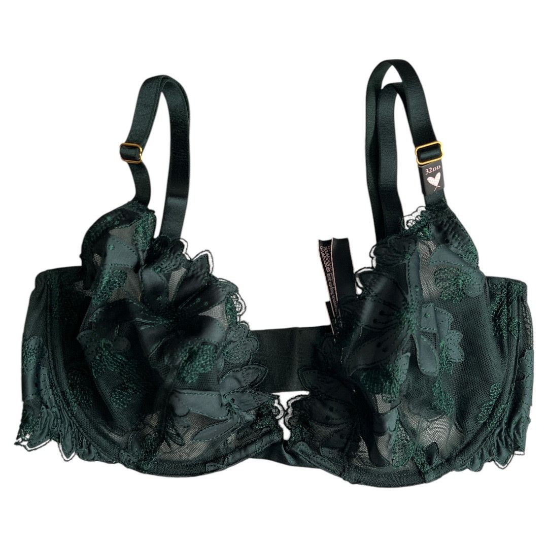 Victoria's Secret VICTORIA’S SECRET Very Sexy Floral Embroidered Demi Bra,32DD Size ONE SIZE - 1 Thumbnail