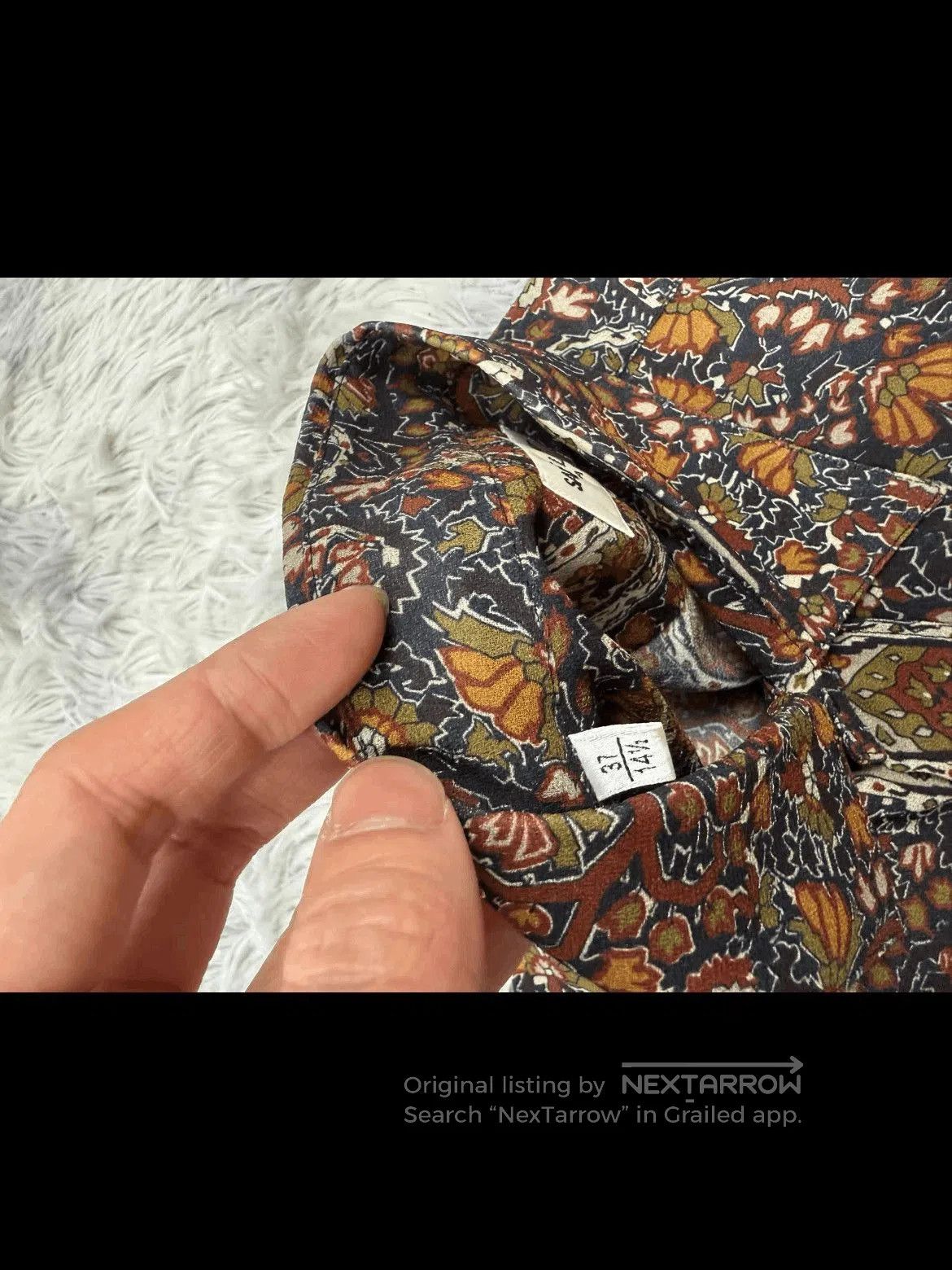 Saint Laurent Paris S 37 Saint Laurent Paris 16AW Flower Pattern Shirt. Size US S / EU 44-46 / 1 - 6 Thumbnail