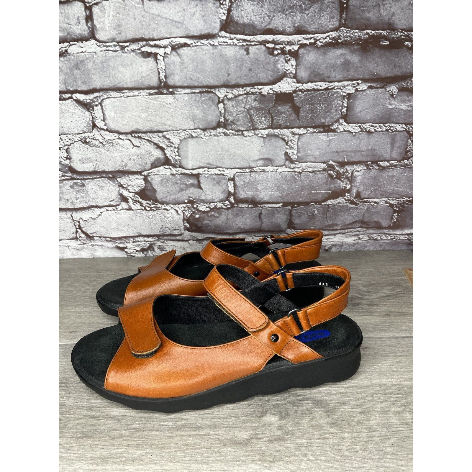 Other Wolky Brown Leather Strappy Comfort Wedge Ankle Strap Sandal Size US 11 / IT 41 - 17 Thumbnail