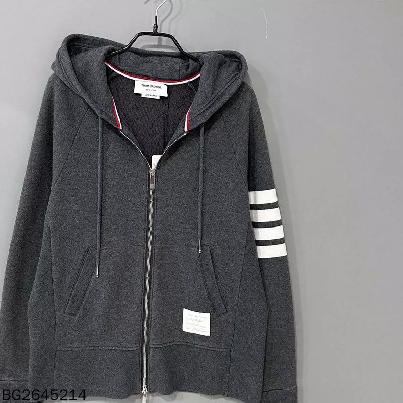 Thom Browne Thom Browne Dark grey zip hoodie Size US L / EU 52-54 / 3 - 1 Thumbnail
