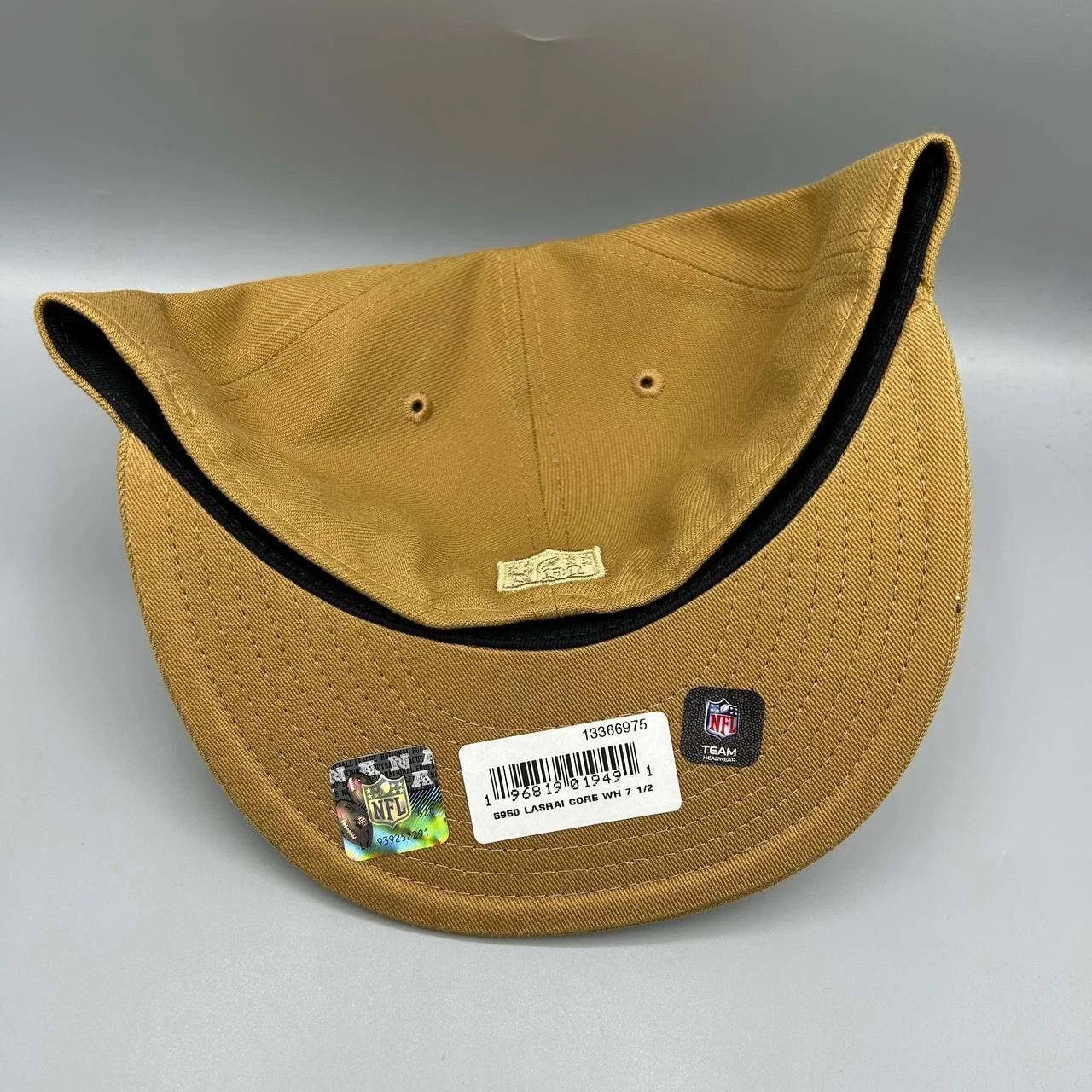 New Era Las Vegas Raiders Hat Men 7 1/2 Brown Embroidered Fitted Cap Size ONE SIZE - 8 Thumbnail
