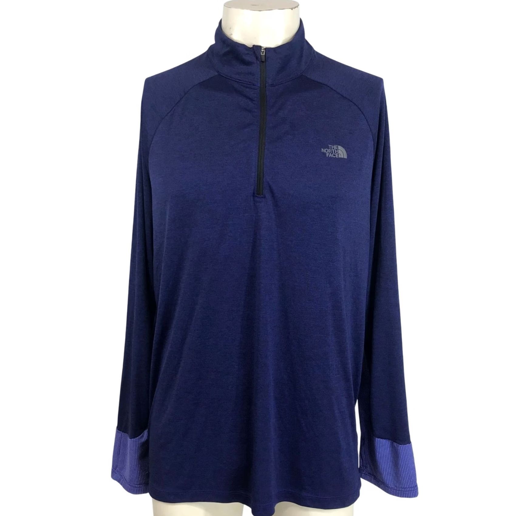 The North Face THE NORTH FACE Men XL Blue Long Sleeve 1/4 Zip FlashDry Shirt Size US XL / EU 56 / 4 - 2 Thumbnail