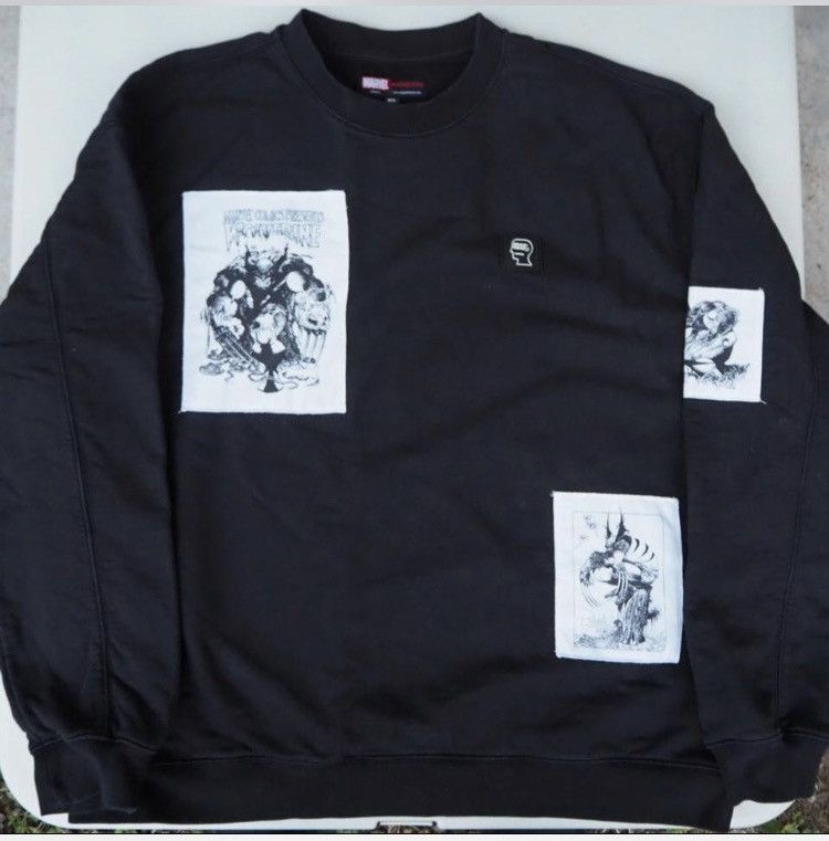 Brain Dead WOLVERINE PATCH CREWNECK - BLACK Size US XL / EU 56 / 4 - 1 Thumbnail