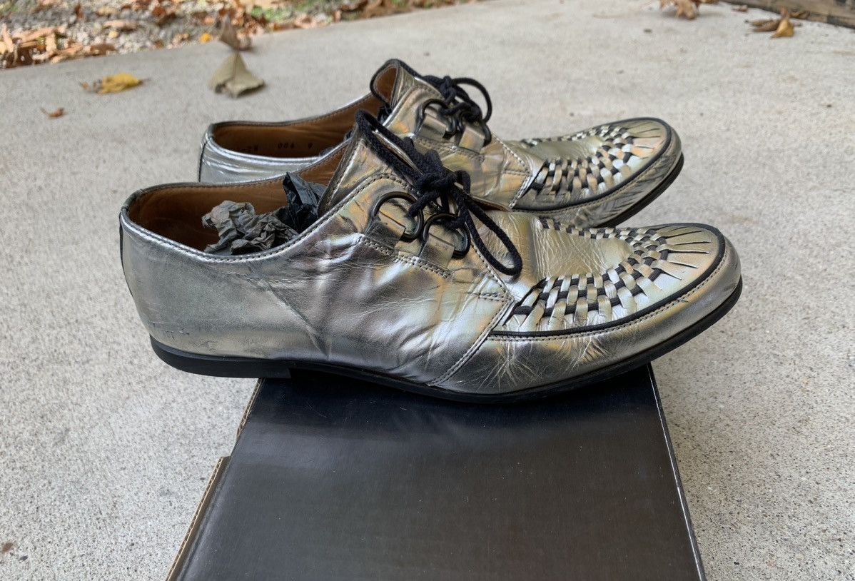 Number (N)ine Number (N)ine SS04 Silver Derby Shoes Size US 9 / EU 42 - 5 Thumbnail