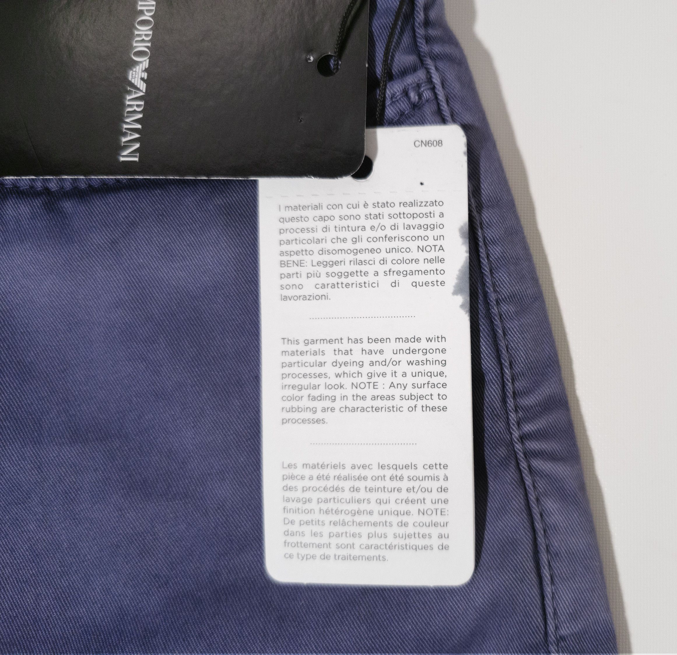 Emporio Armani MSRP~250€ Thin Cotton Pants Slim Straight J85 class. elegant Size 34" / US 12 / IT 48 - 12 Thumbnail