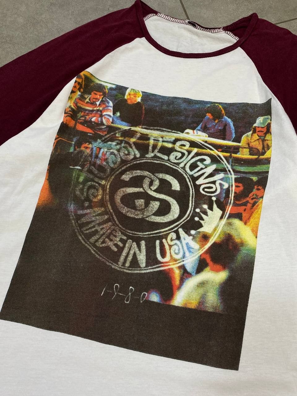 Stussy Vintage Stussy Designs Two-Tone 3/4 Sleeve T-Shirt Size US M / EU 48-50 / 2 - 7 Thumbnail