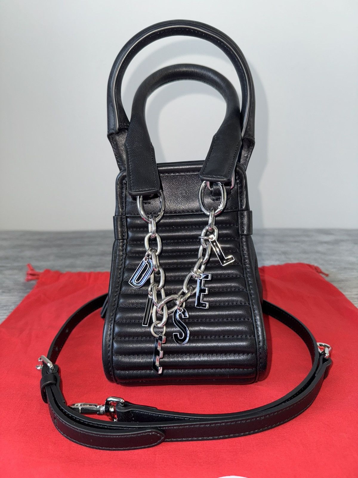Diesel Diesel logo-charm D-Vina-RR S - Slouchy Leather Tote Bag Size ONE SIZE - 8 Thumbnail
