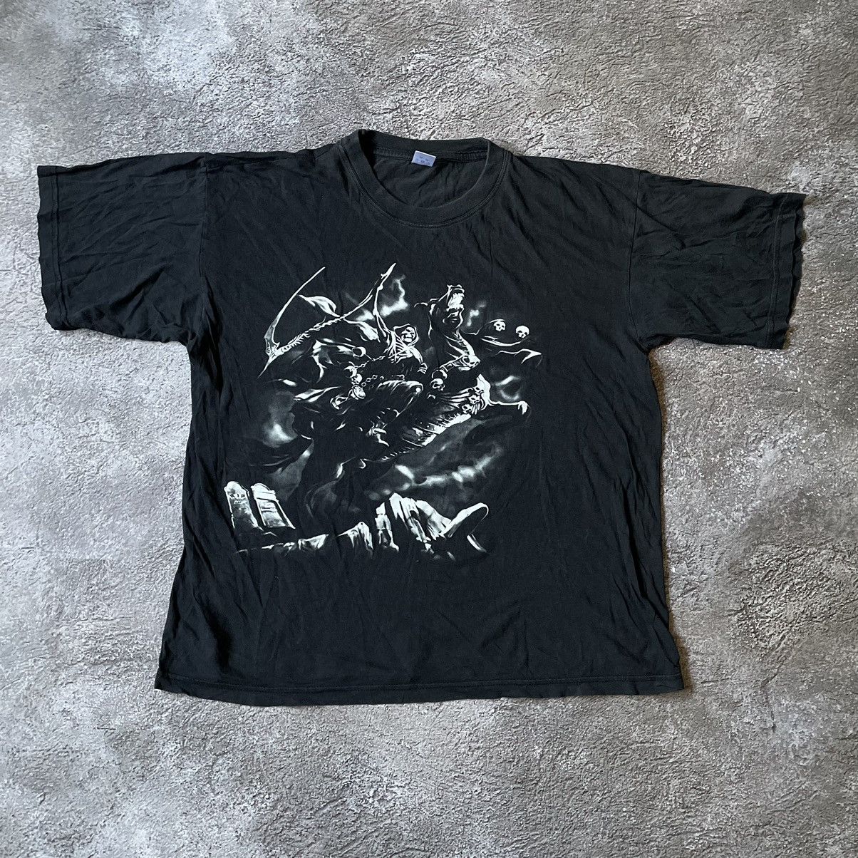 Vintage Vintage Y2K Goth Graphic Tee Black Oversized Distressed XL Size US XL / EU 56 / 4 - 2 Thumbnail