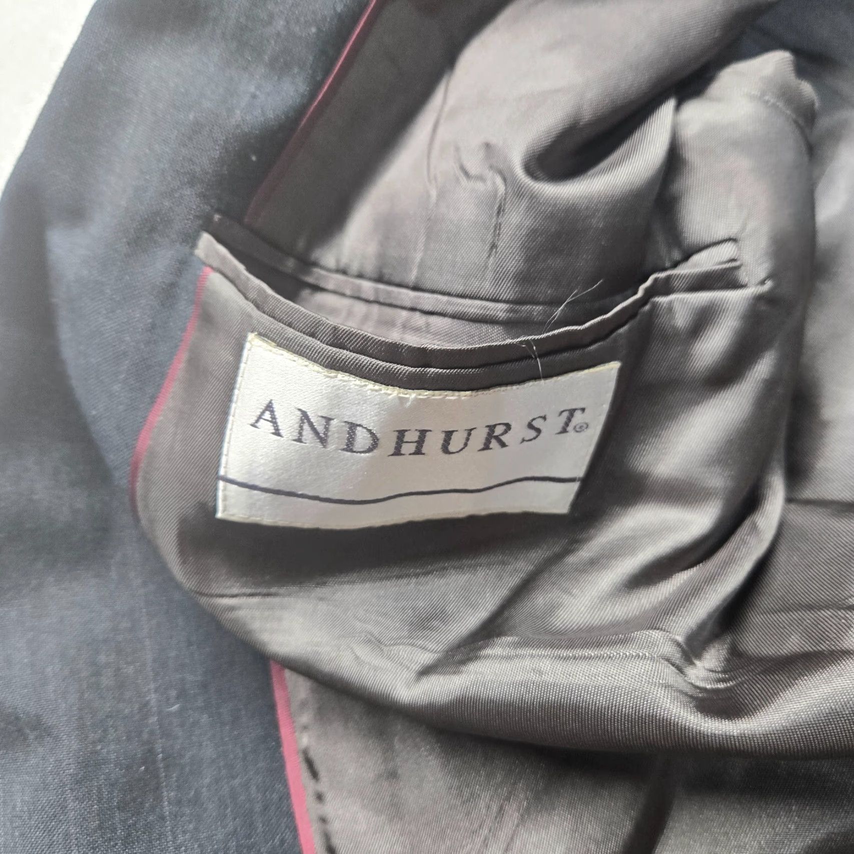 Vintage Amhurst Blazer Jacket Coat Black 2-Button Adult Men's Size 38R Regular Coat Length: Regular Solid Jacket For Business Formal Wedding Mens Size 38R - 4 Thumbnail