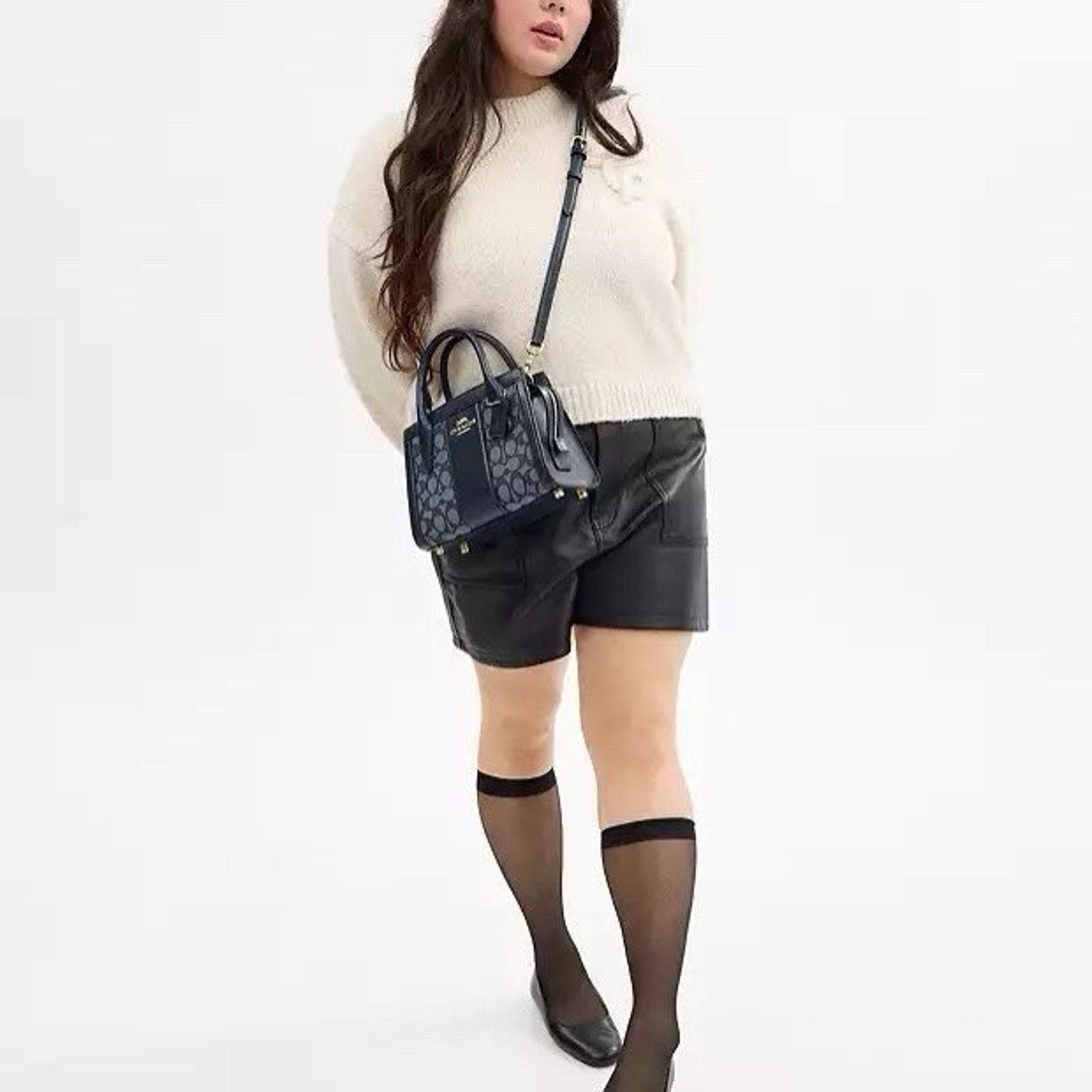 Coach NWT Coach Andrea Carryall Bag Signature Navy/Midnight CT766 Size ONE SIZE - 9 Thumbnail