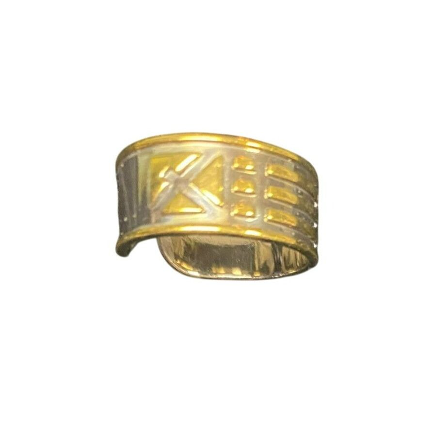 Other Gold & Silver-Tone Ring Set With Black Bamboo & Engraved Des Size ONE SIZE - 2 Thumbnail