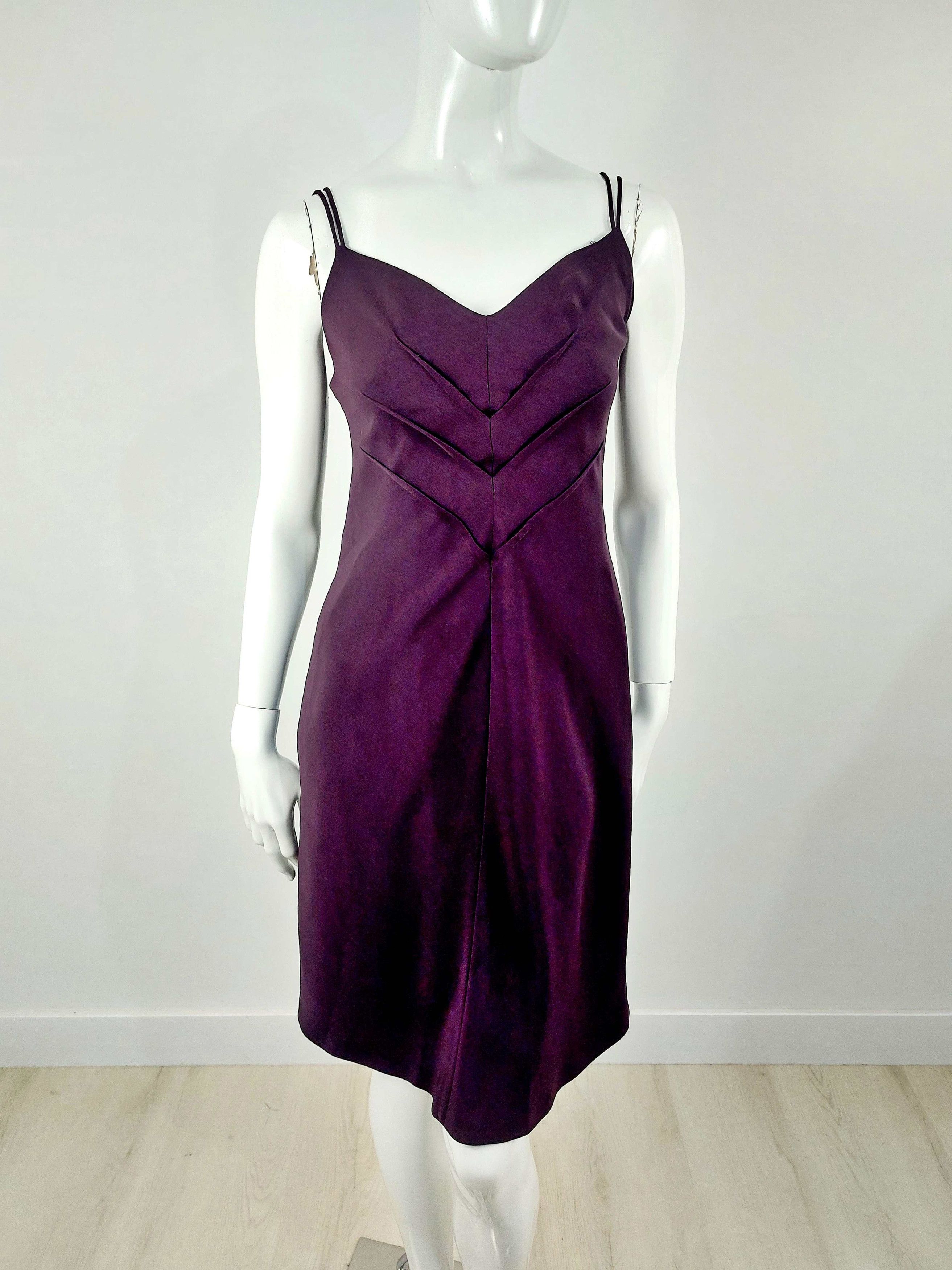 Thierry Mugler hierry Mugler Sculpted Purple Corset Cocktail Midi Dress Size M / US 6-8 / IT 42-44 - 2 Thumbnail