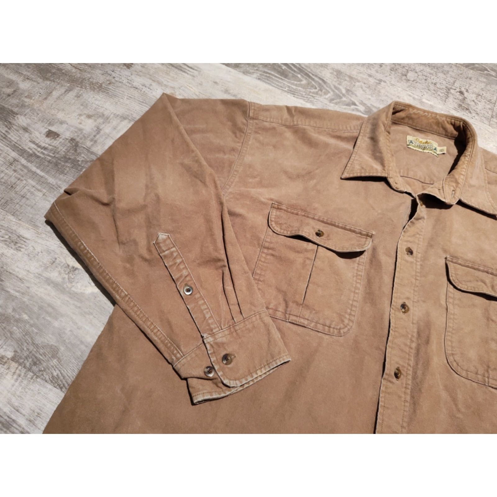 Vintage VINTAGE Cabela's Men’s Button-Up Shirt Heavy Flannel Chamois Cotton 3XL Tall Brown Outdoors Fall Winter Size US XXL / EU 58 / 5 - 3 Thumbnail