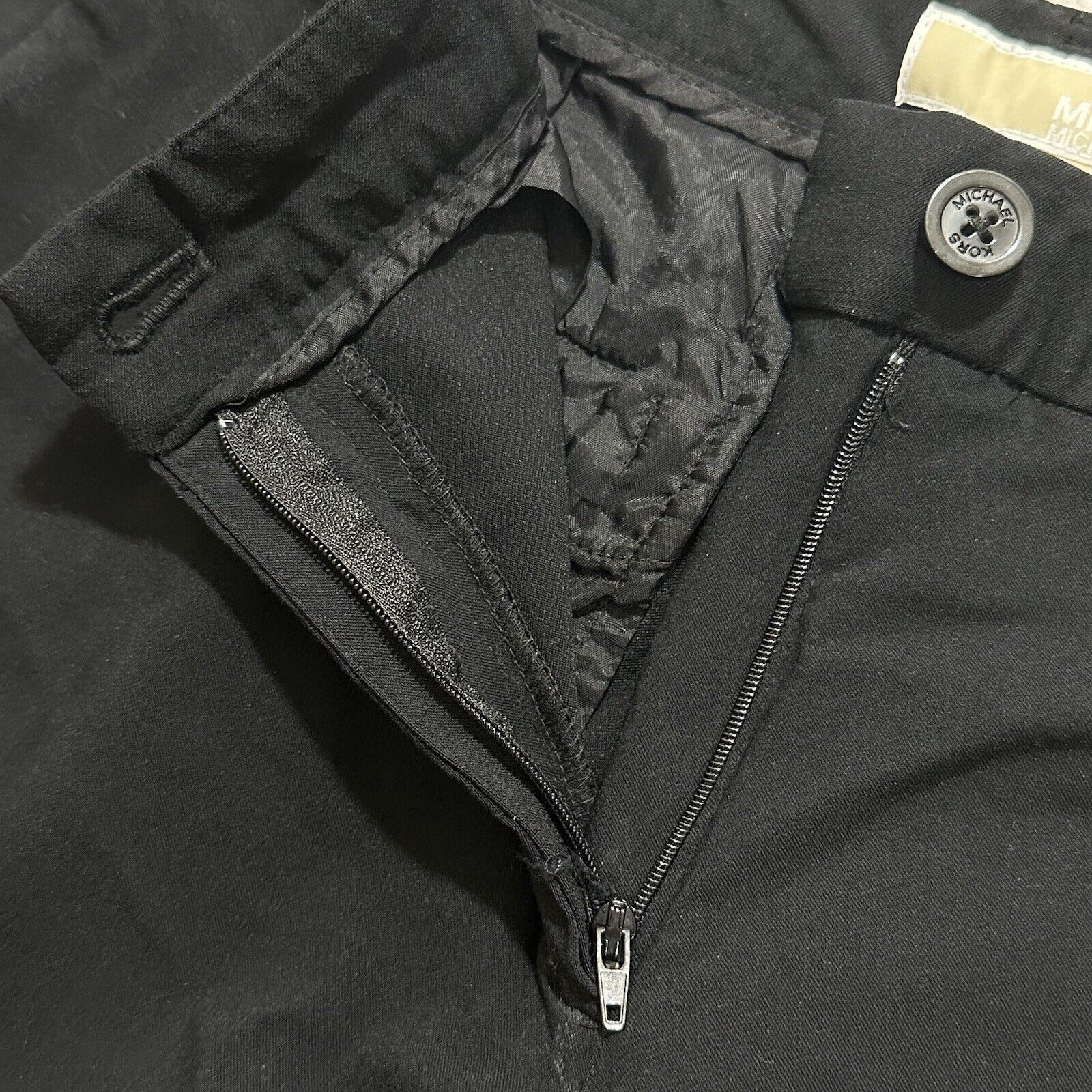 Michael Kors Michael Kors 12 Flat Front Black Dress Pants 27" Inseam Size 34" / US 12 / IT 48 - 4 Thumbnail