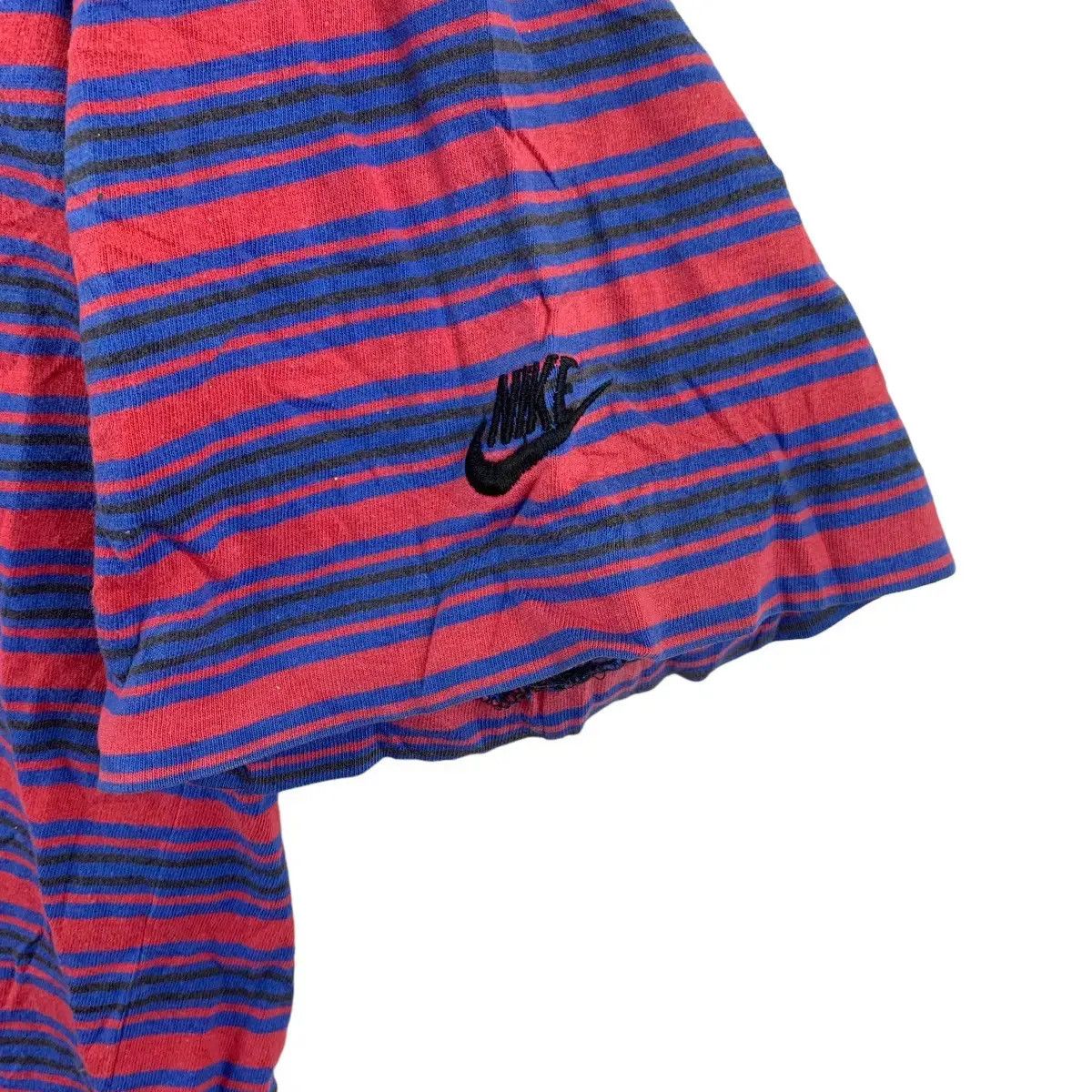 Nike Vintage 90’ NIKE Made In USA Striped Swoosh Logo Polo Tee Size US L / EU 52-54 / 3 - 4 Thumbnail