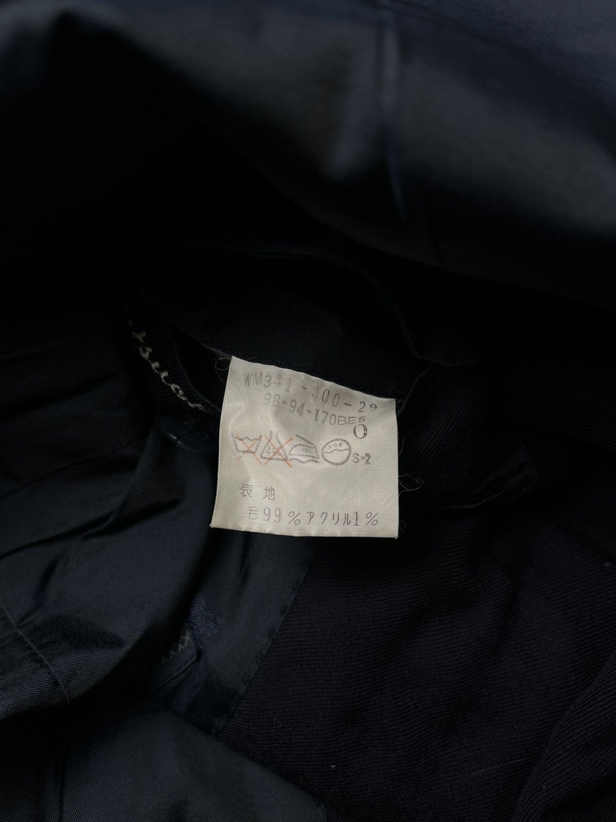 Burberry 80s Burberrys Black Tasmania Wool Blazer Size 44R - 9 Thumbnail