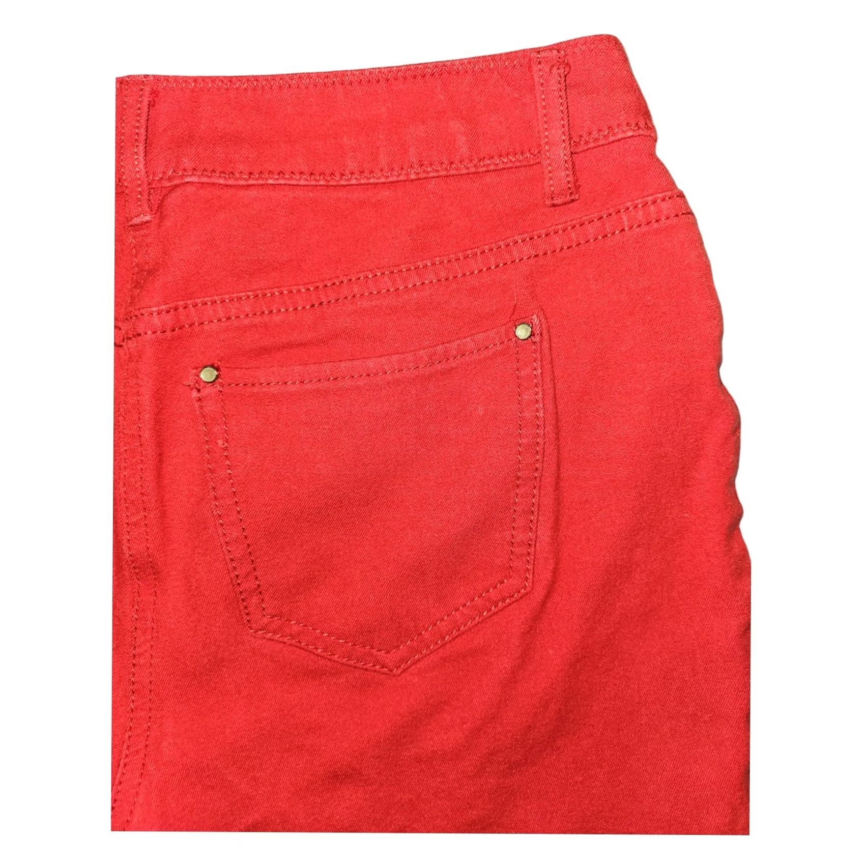 Vintage Chico'S Jeans Womens 00 Red Slimming Ankle Stretch Casual Workwear Size 24" / US 00 / IT 34 - 8 Thumbnail