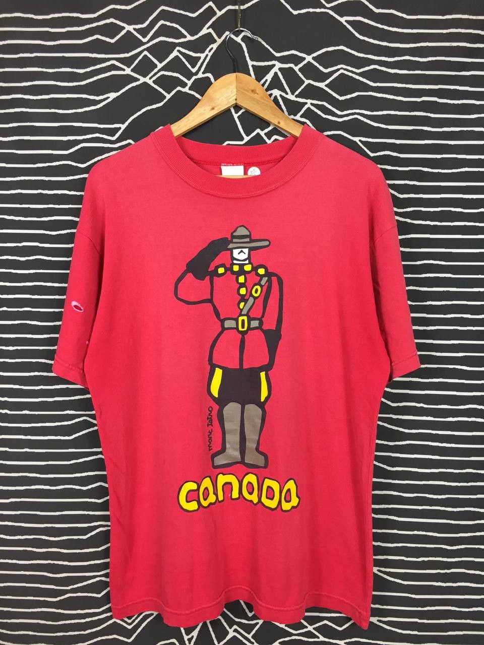 Vintage Vtg Marc Tetro Royal Canadian Mounted Police Pop Art Tee Size US L / EU 52-54 / 3 - 2 Thumbnail