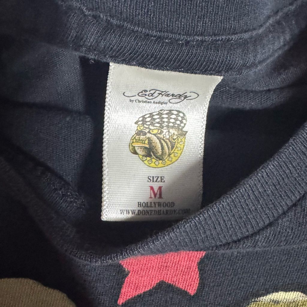 Ed Hardy Vintage Ed Hardy By Christian Audigier Skull Pool Stick LUCK Size US M / EU 48-50 / 2 - 4 Thumbnail