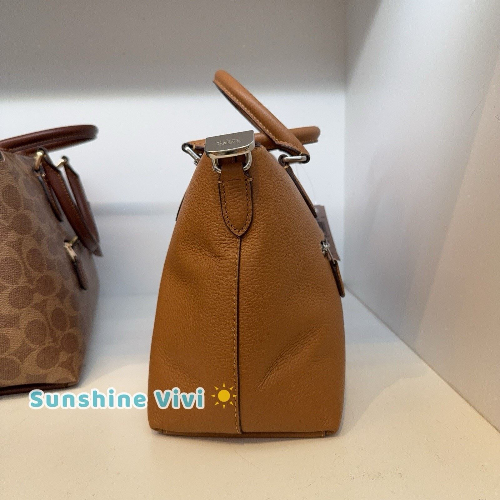 Coach NWT COACH Georgia Satchel CR156 Silver/Light Saddle Size ONE SIZE - 2 Thumbnail