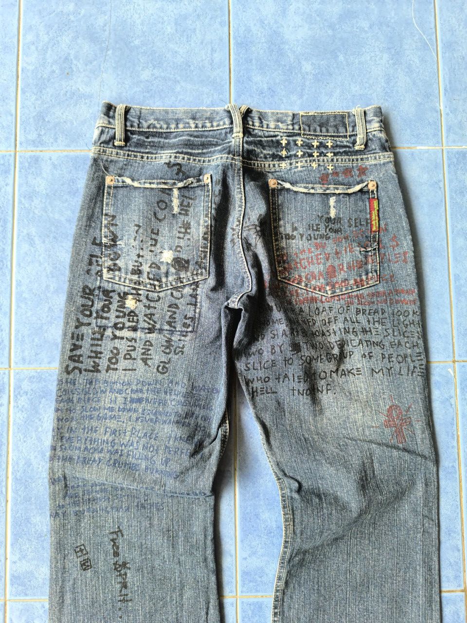If Six Was Nine × Japanese Brand × Le Grande Bleu (L.G.B.) 291295 Remake Poems Jeans Size US 31 - 5 Thumbnail