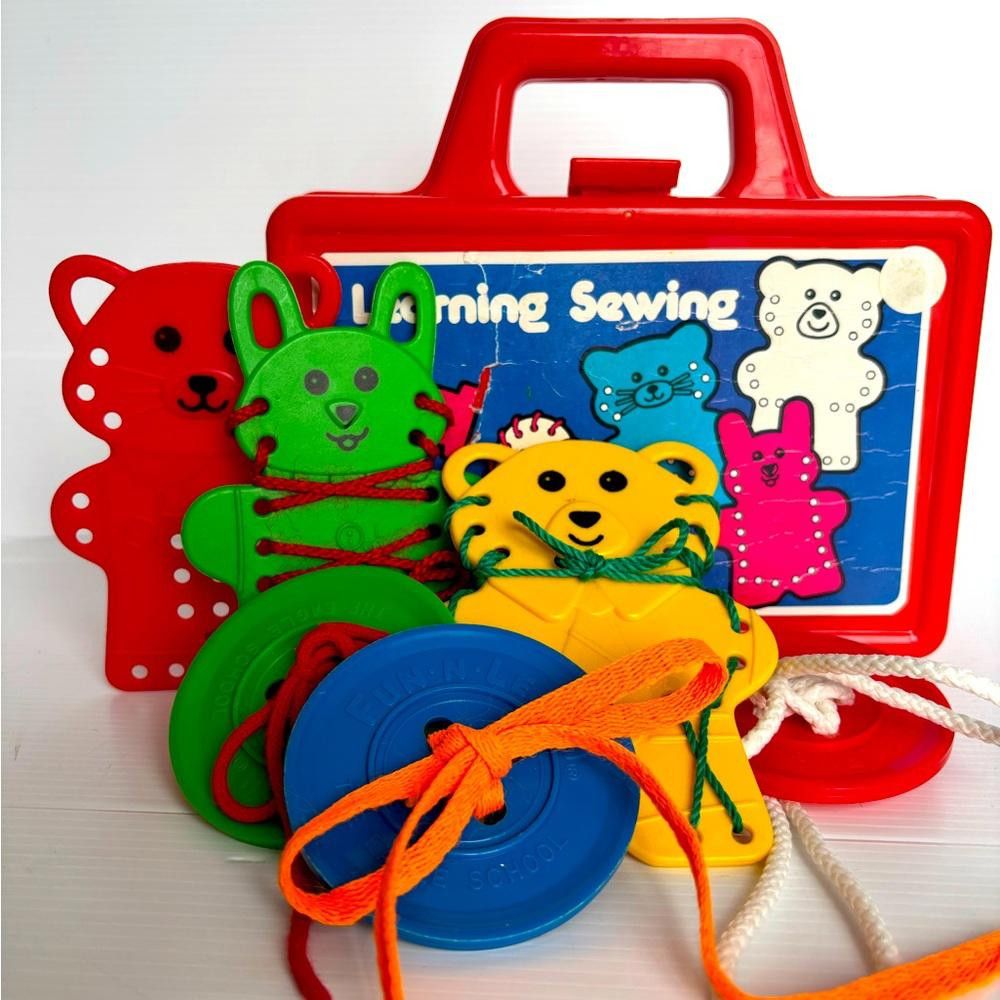 Designer Vintage The Eagle School "Learning Sewing" Lacing Toy Size ONE SIZE - 1 Thumbnail