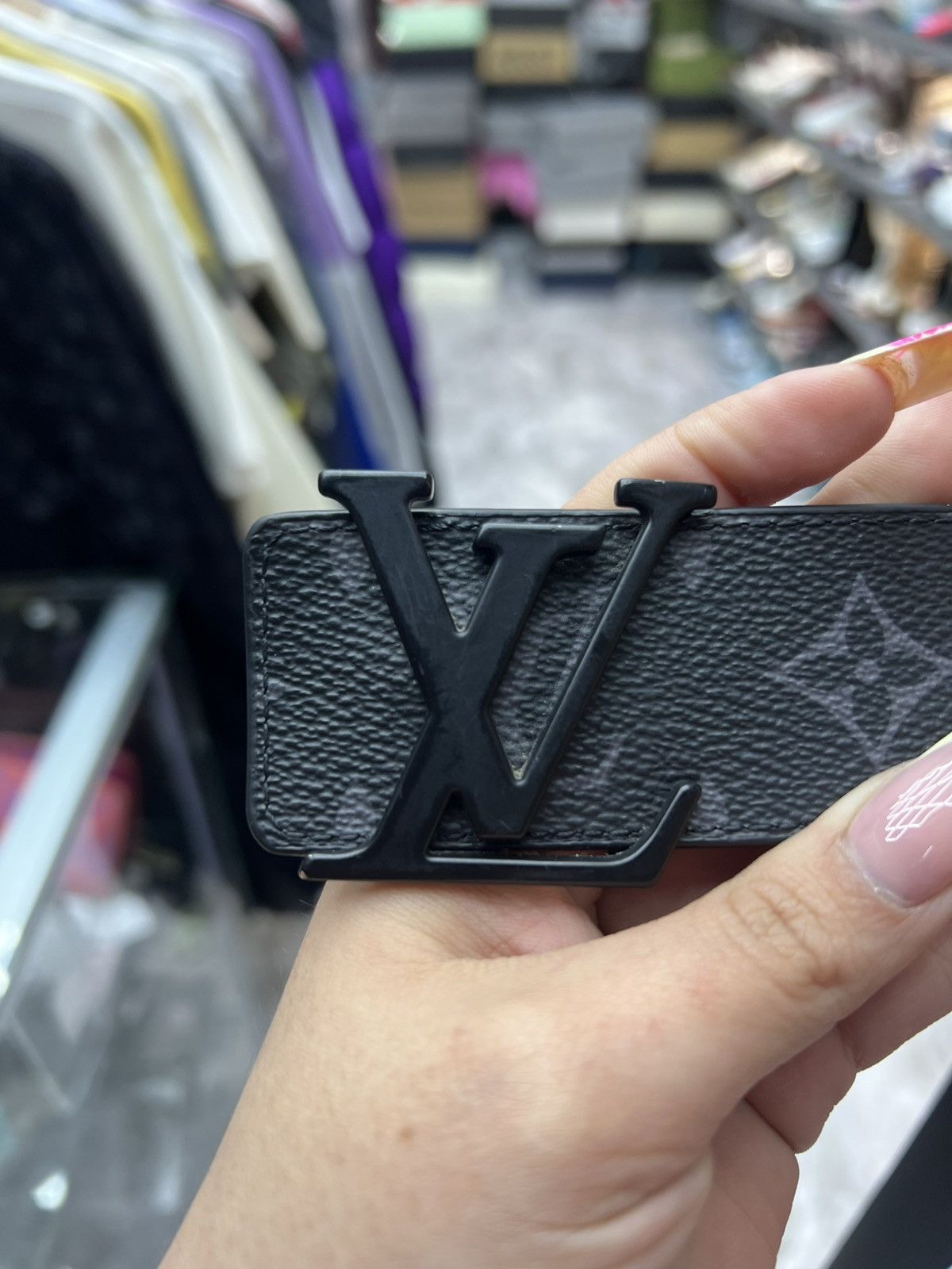 Louis Vuitton Louis Vuitton Matte Black Belt Monogram Eclipse Canvas Size 40 - 3 Thumbnail