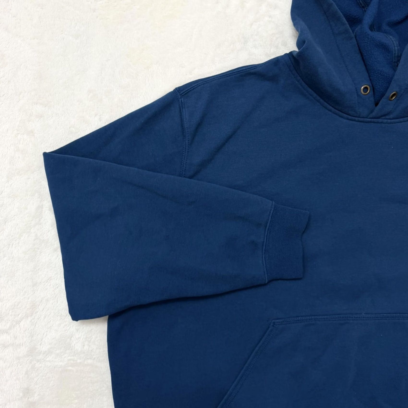 Carhartt VINTAGE: No Carhartt Hoodie Mens 3XL Blue Logo Pullover Sweatshirt Knit Fleece Crew Neck Long Sleeve Pockets Graphic Print Coat Jacket? Size US XXL / EU 58 / 5 - 5 Thumbnail