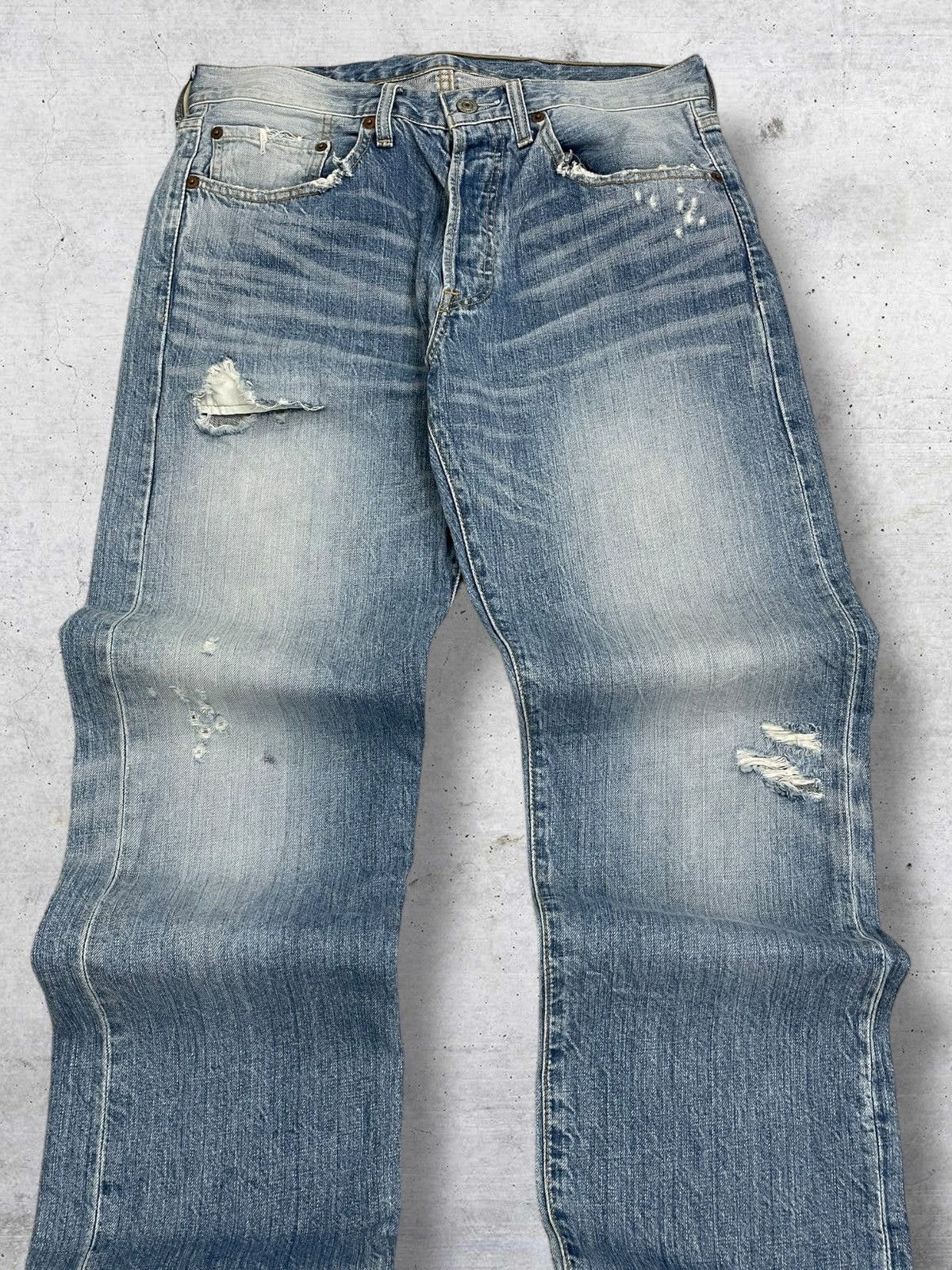 Levi's Vintage Clothing VINTAGE 501 LEVIS USA DESIGNER 90S CLASSIC RIPPED OG DENIM Size US 30 / EU 46 - 4 Thumbnail