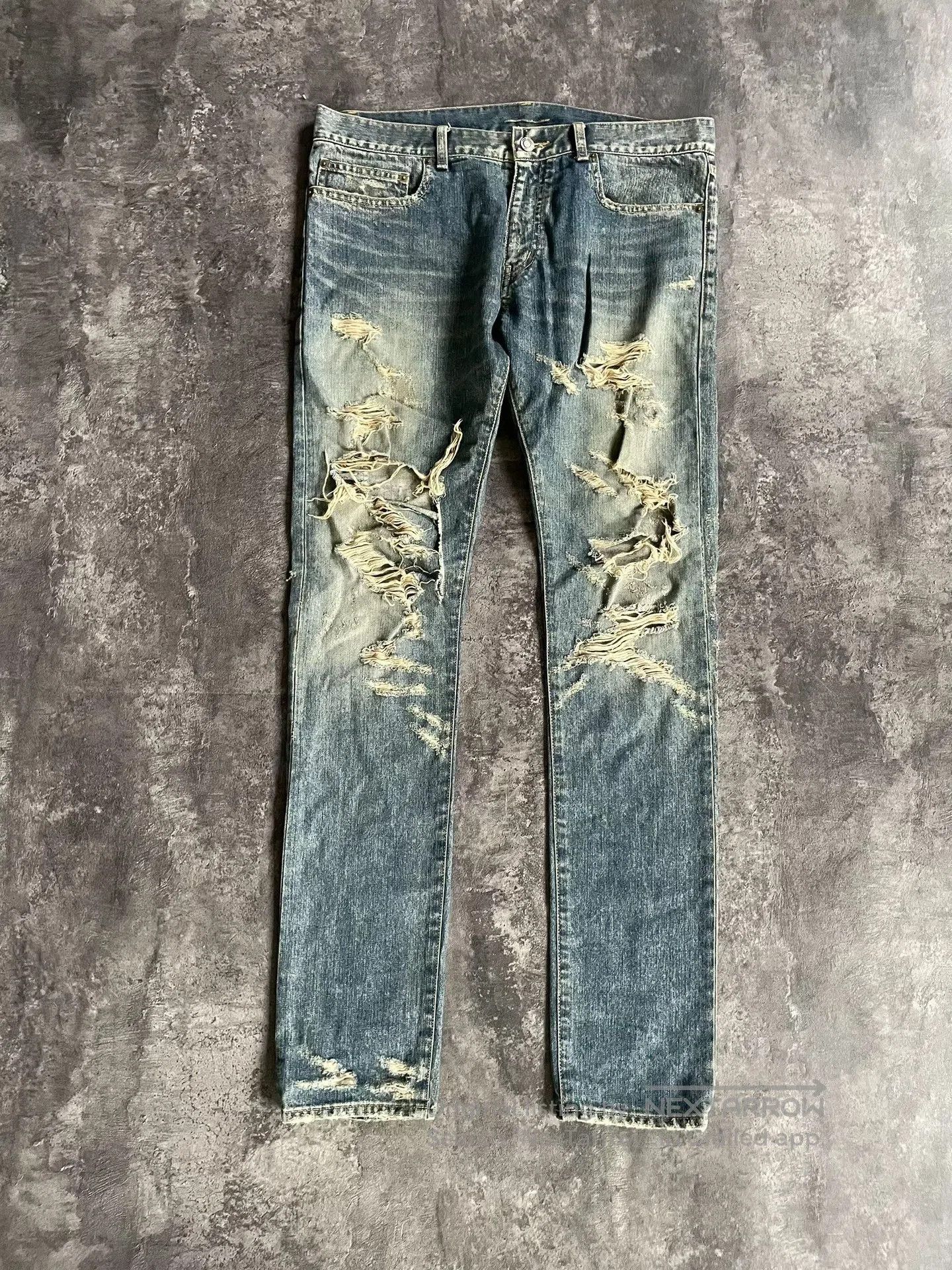 Saint Laurent Paris Saint Laurent Distressed Jeans. Size US 34 / EU 50 - 1 Thumbnail