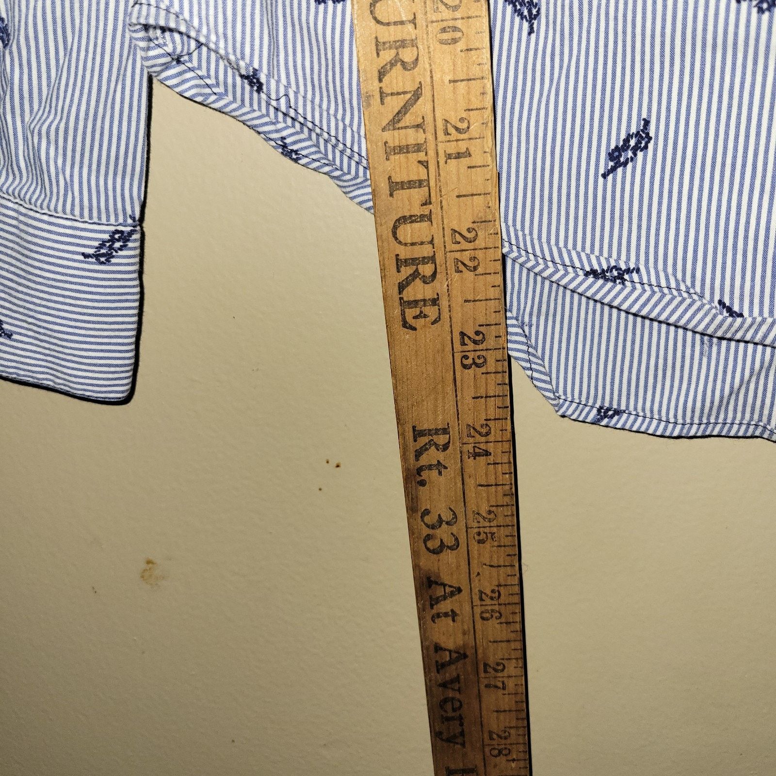 Zara ZARA Basic M Blue White Pinstriped Cotton Blend Shirt Boat Size M / US 6-8 / IT 42-44 - 10 Thumbnail