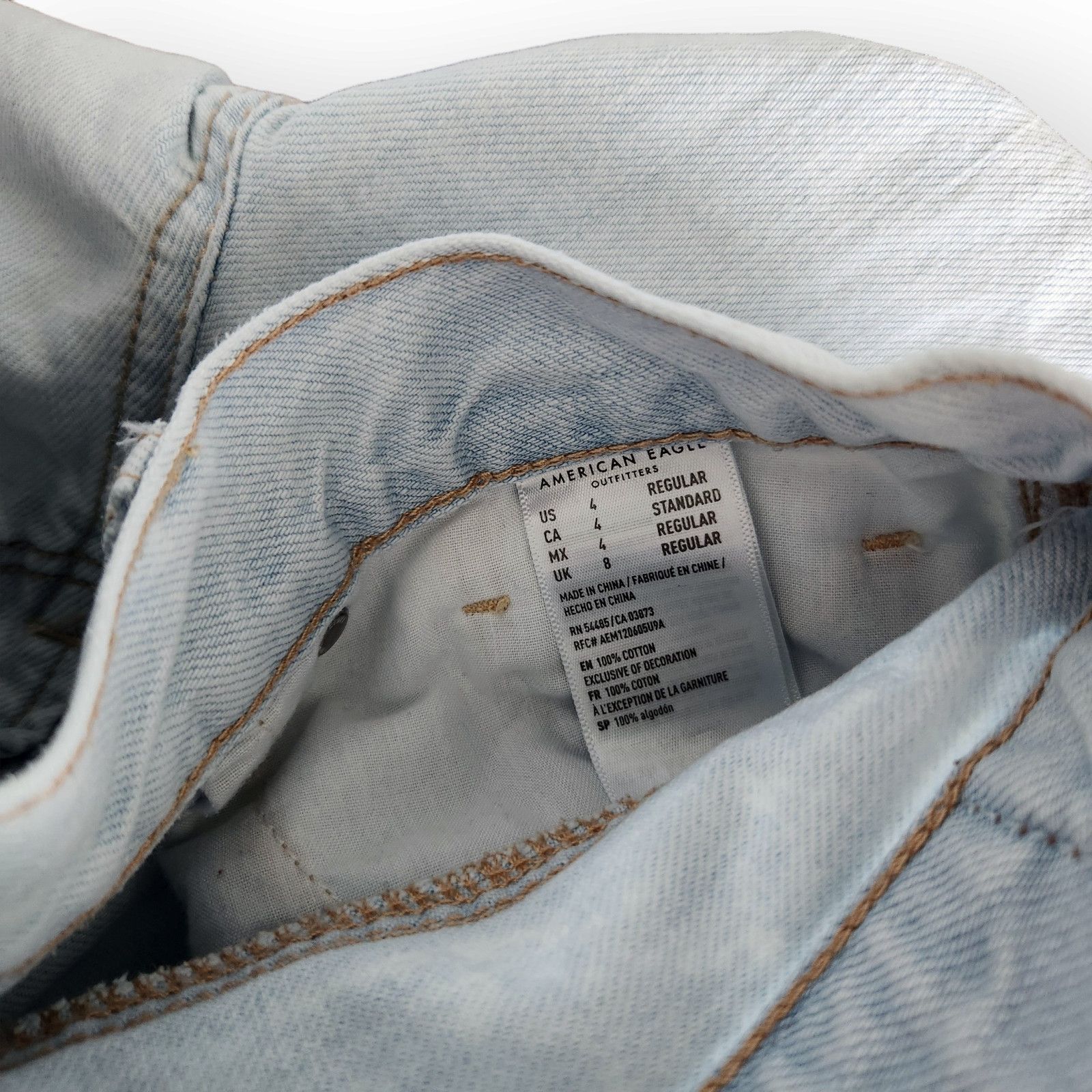 I.N.C American Eagle Light Wash Ripped High Waisted Mom Jeans 4 Size 27" / US 4 / IT 40 - 7 Thumbnail