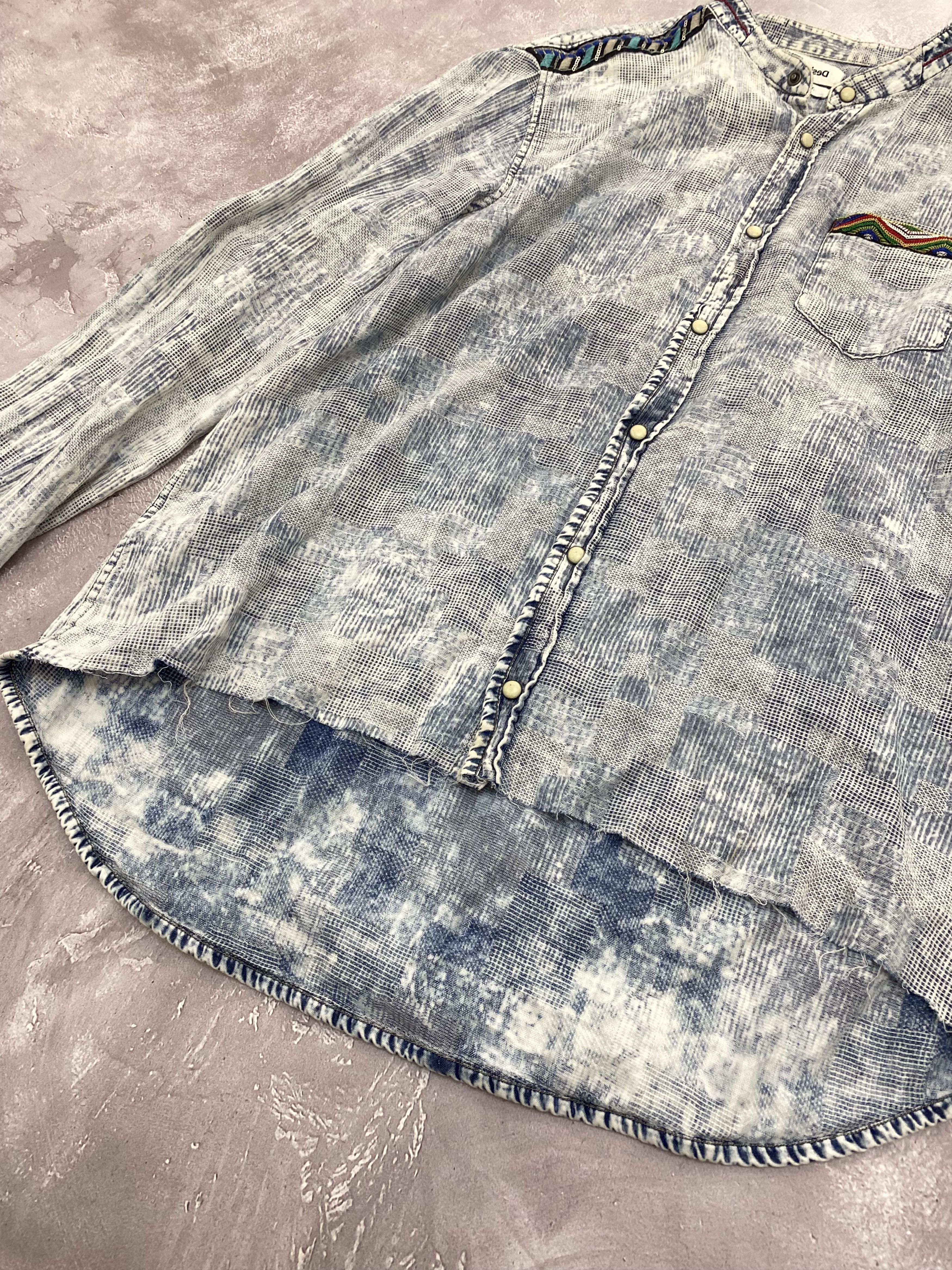 Desigual × Japanese Brand × Vintage Y2K Vintage Desigual Punk Style Longsleeve Shirt Size US M / EU 48-50 / 2 - 5 Thumbnail