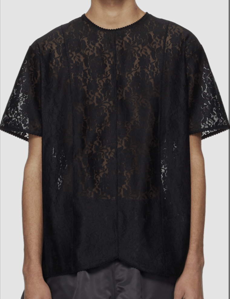 Other Birrot Black Rose Lace T-Shirt Size US M / EU 48-50 / 2 - 1 Thumbnail