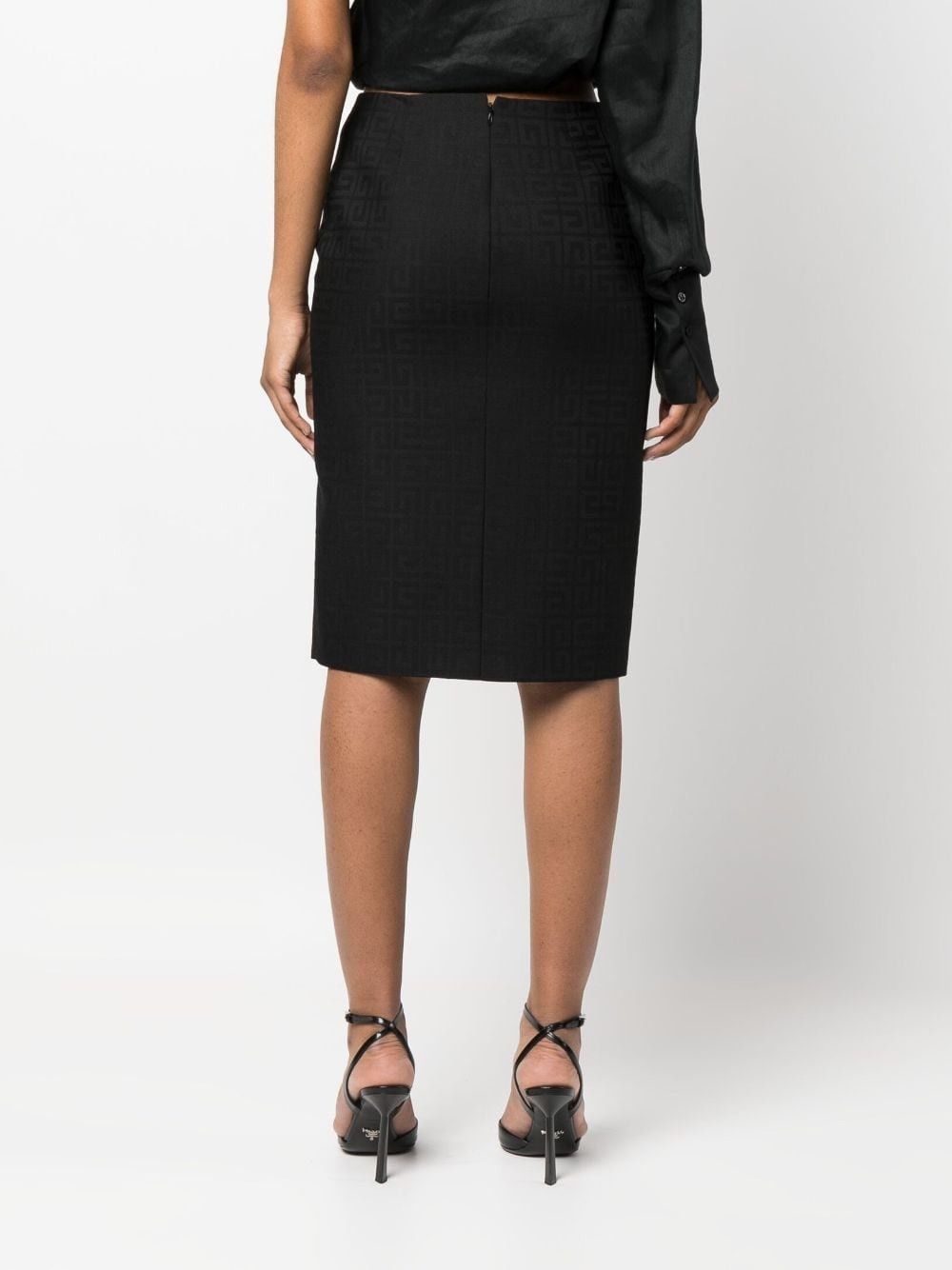 Givenchy o1y0925 Midi Skirt in Black Size 27" / US 4 / IT 40 - 3 Thumbnail