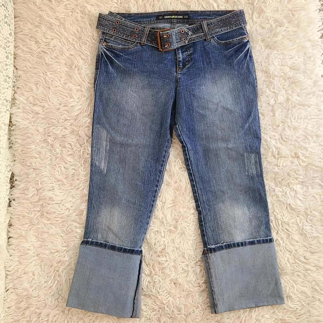 DKNY vintage Y2K DKNY jeans Low rise cuffed carpi denim jeans 8 Size 32" / US 10 / IT 46 - 1 Thumbnail
