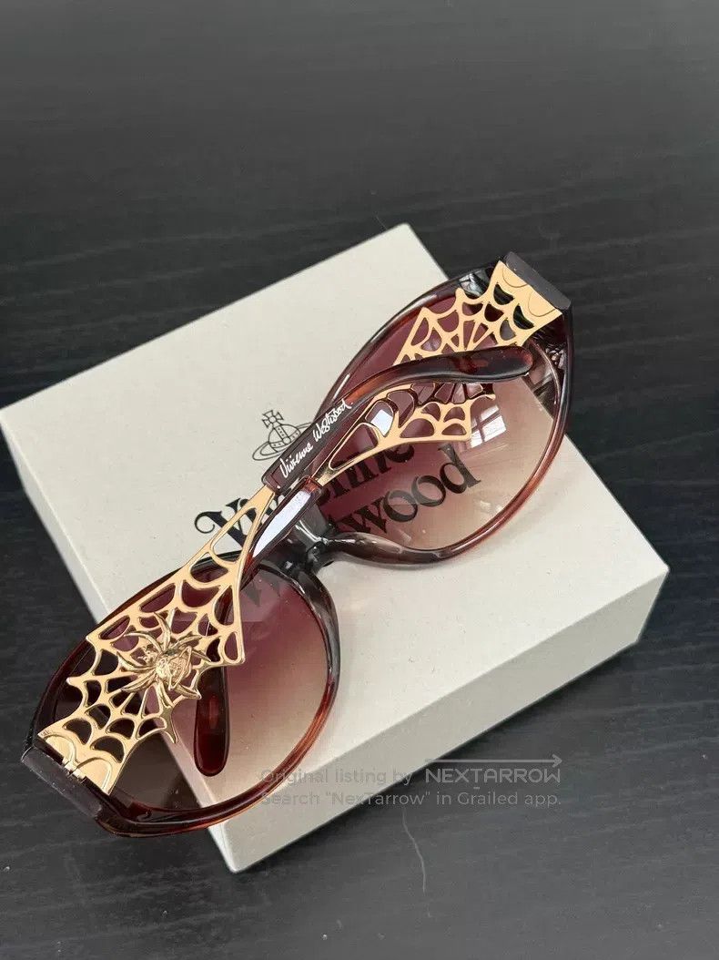 Vivienne Westwood Vivienne Westwood Rare Reddish Brown Spiderweb Pattern Sun Size ONE SIZE - 3 Thumbnail