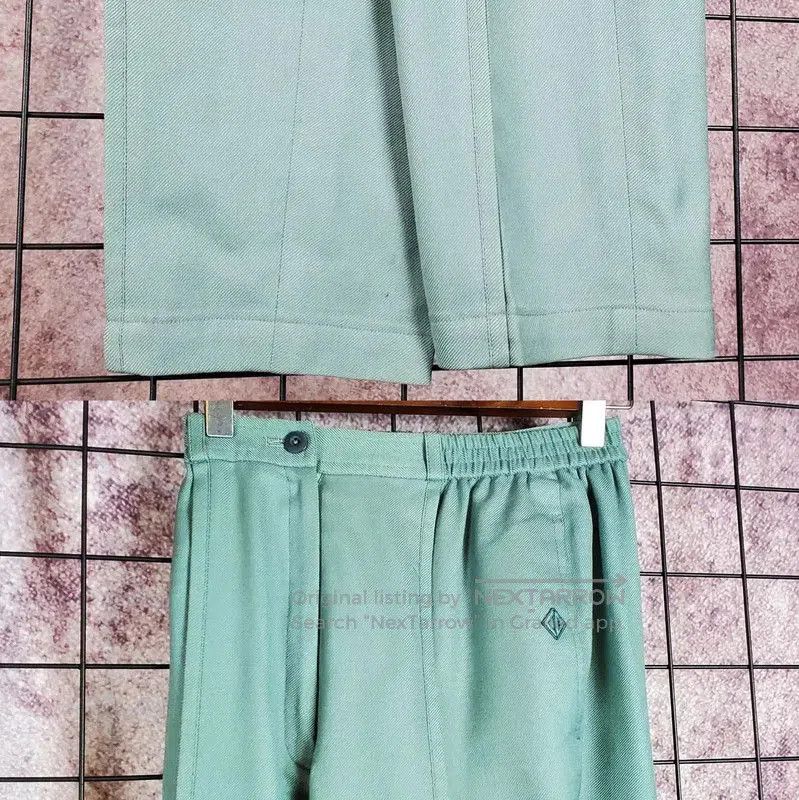Dior Dior Spring Autumn Green Wool Embroidered Pants . Size 22" - 4 Thumbnail