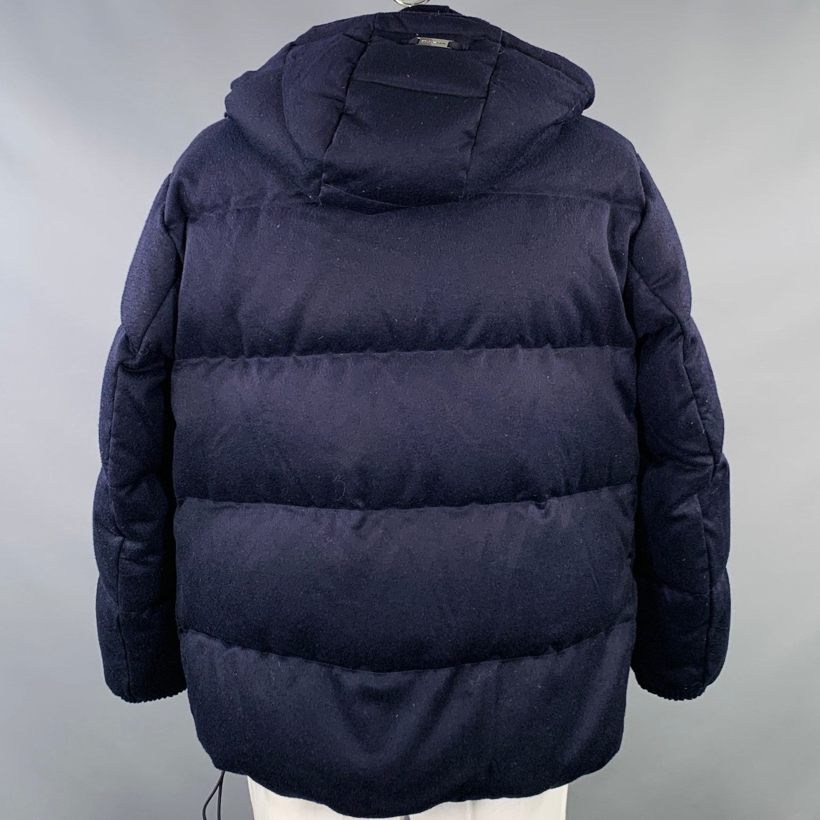 Emporio Armani EMPORIO ARMANI Size 44 Navy Wool Cashmere Padded Coat Size US XL / EU 56 / 4 - 3 Thumbnail