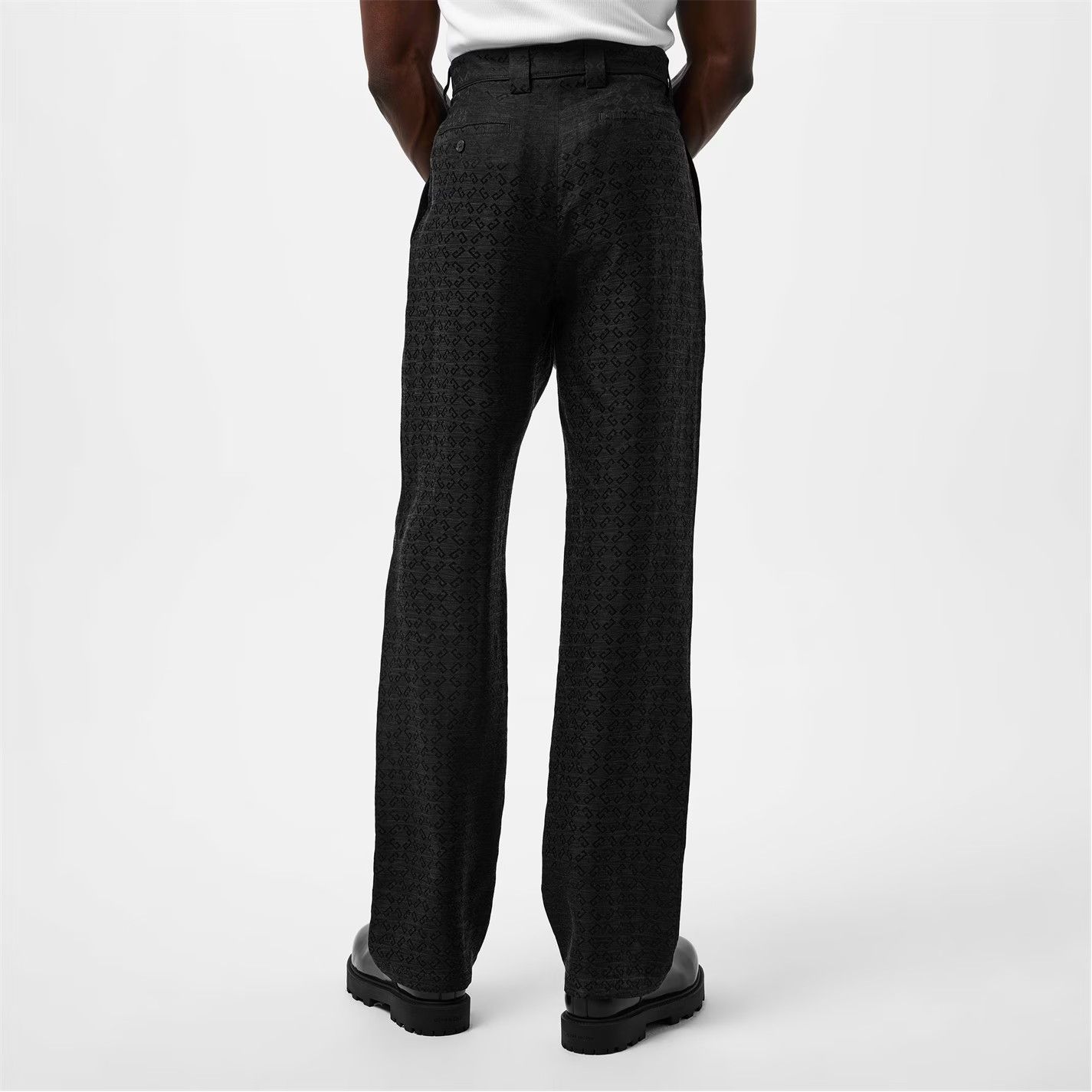 Givenchy o1g2r1mq0426 Monogram Jacquard Trousers in Dark Grey Size US 34 / EU 50 - 4 Thumbnail