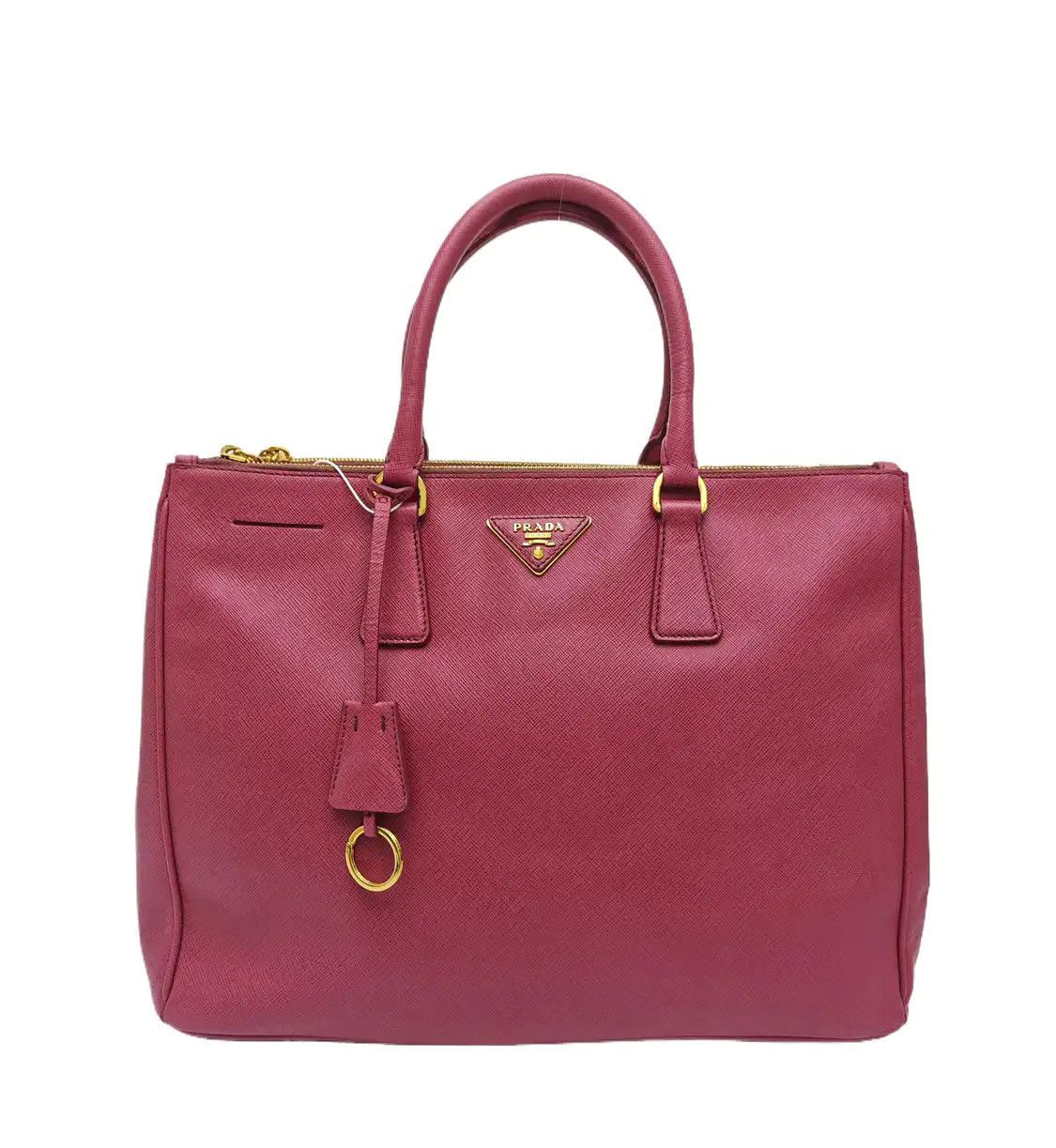 Prada PRADA Galleria oversized no rose redcowhide leather logo cross pattern Galleria Size ONE SIZE - 1 Thumbnail
