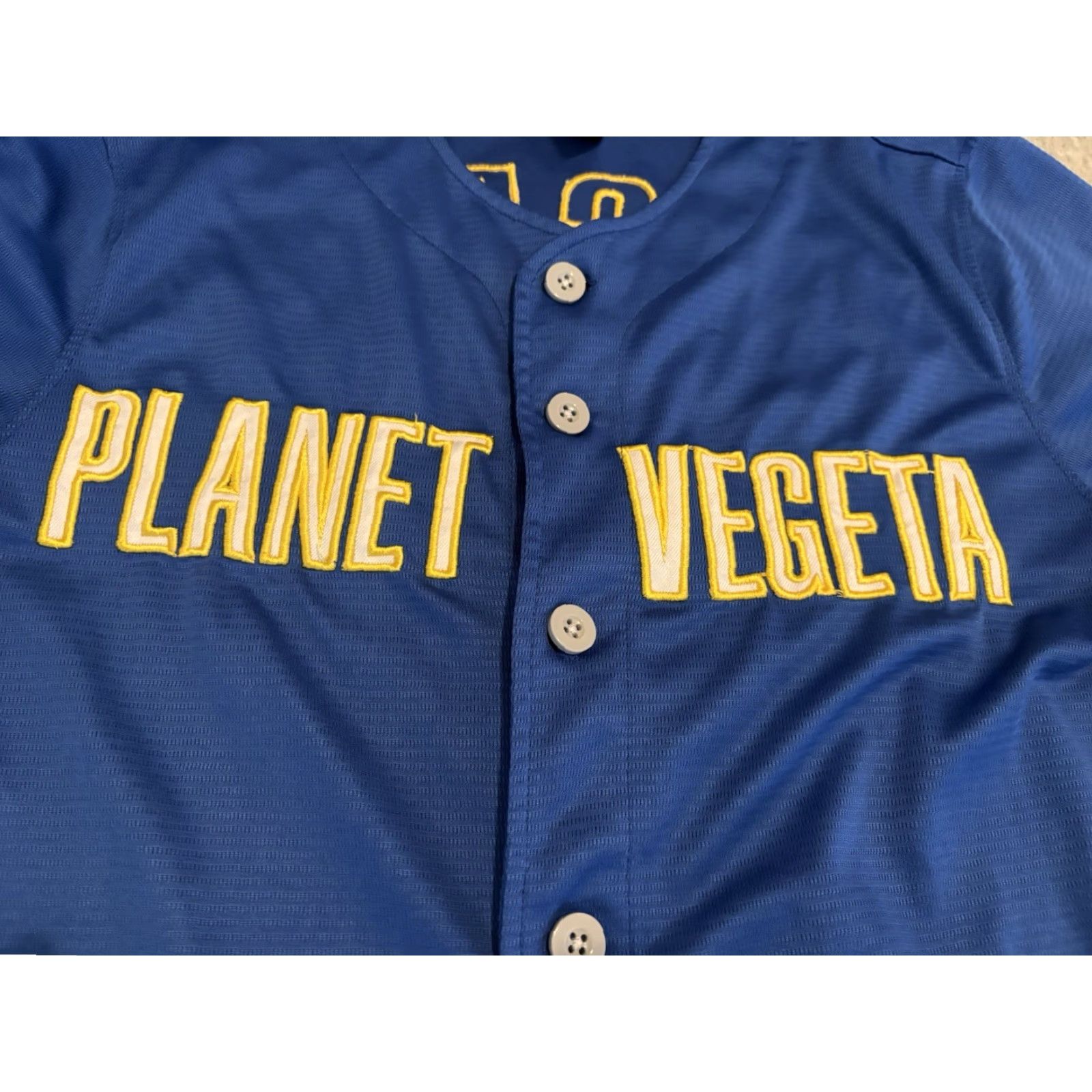 Vintage Box Lunch Dragon Ball Z Planet Vegeta Blue Baseball Jersey Shirt M Art Anime Vegeta Mens Size US M / EU 48-50 / 2 - 2 Thumbnail