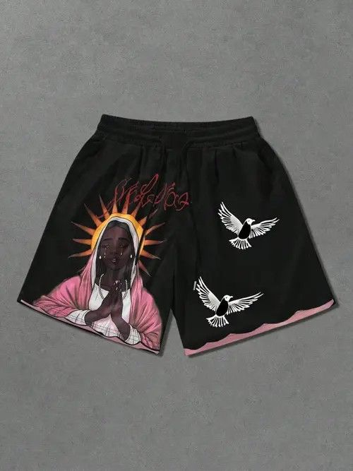 Japanese Brand Print Y2k Shorts DRIP summer Size US 34 / EU 50 - 2 Thumbnail