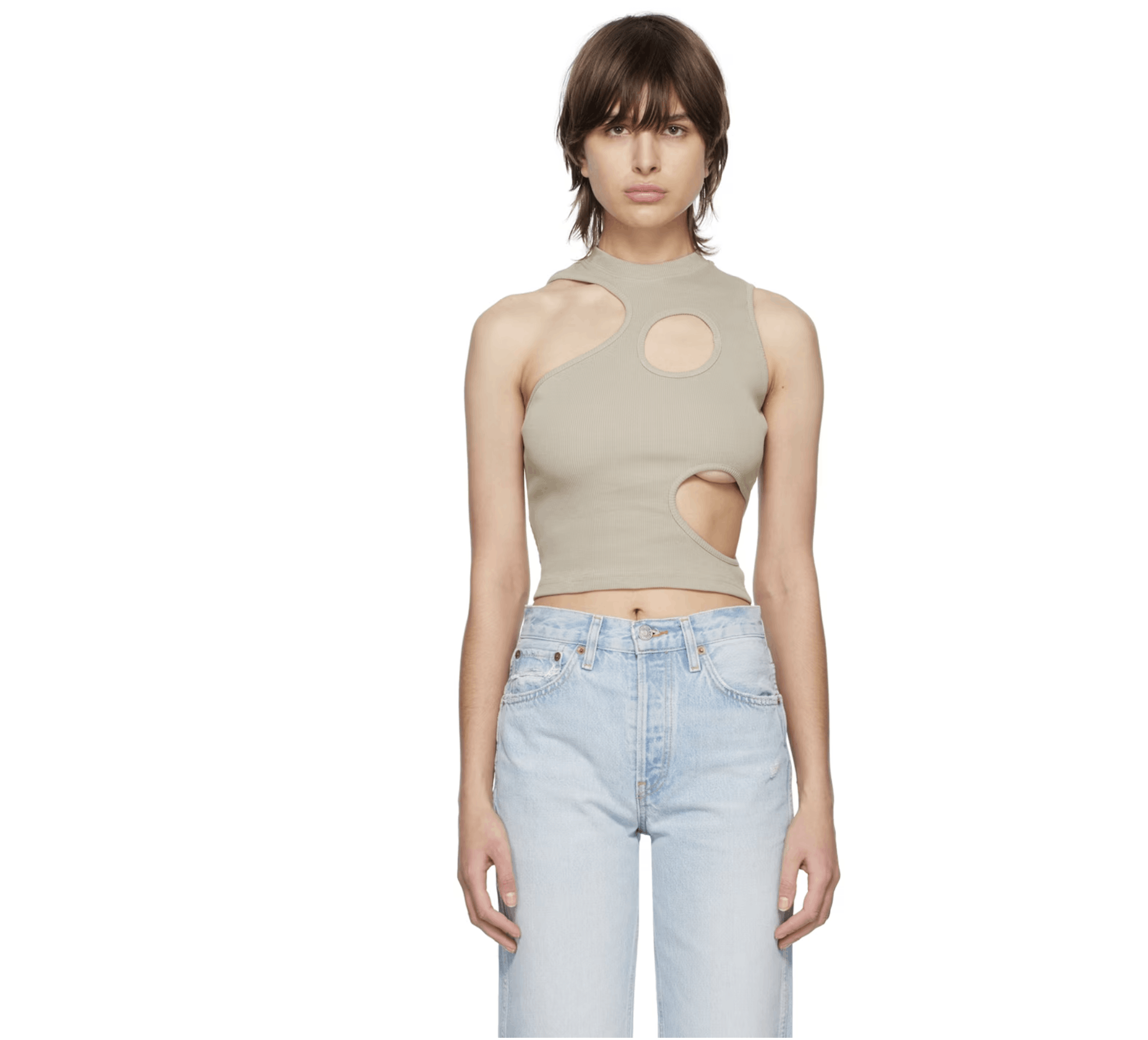 Rombaut ROMBAUT SSENSE Exclusive Tan Cell Tank Top Size S / US 4 / IT 40 - 1 Thumbnail